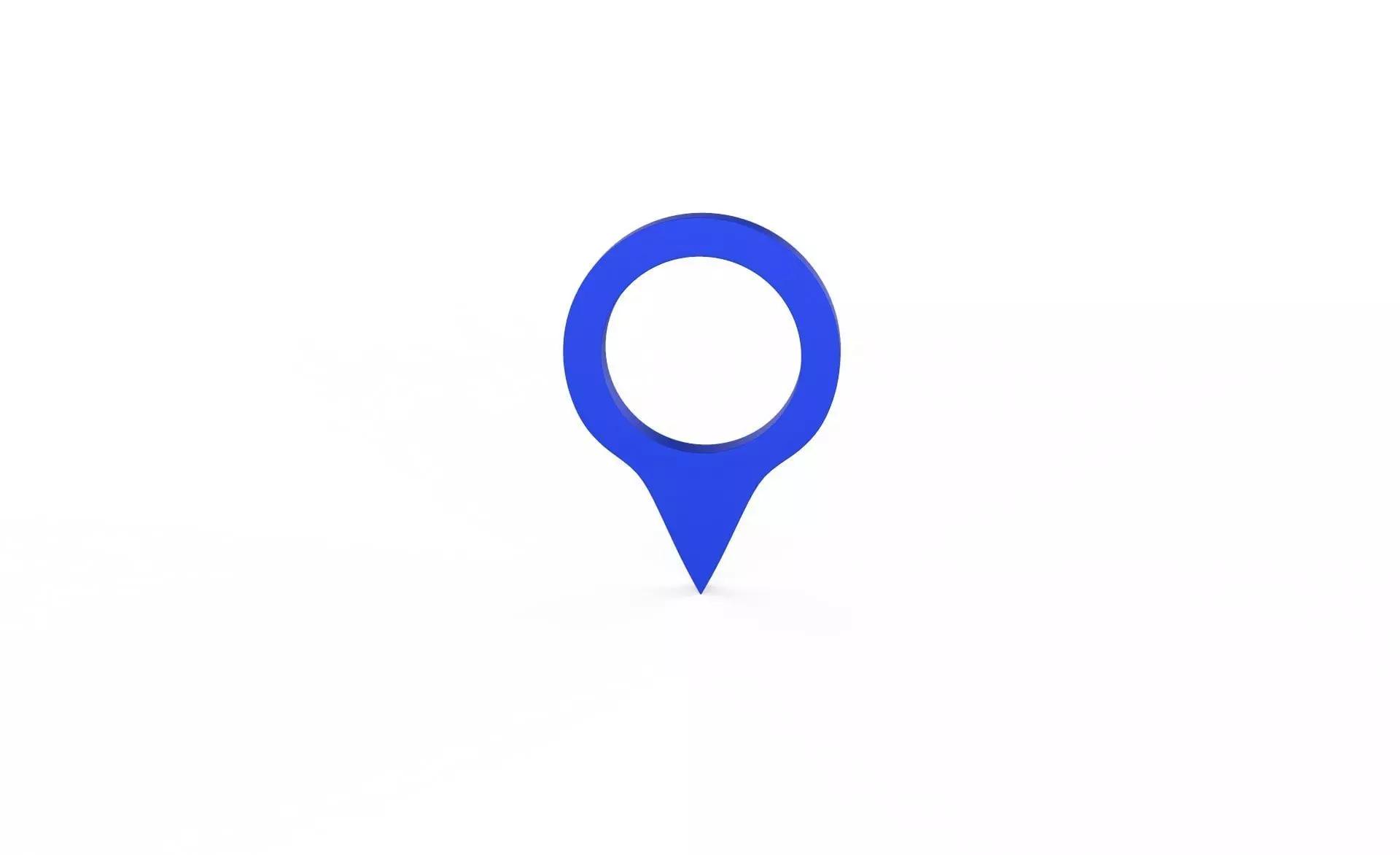 Pin 005 - Map Pointer Basic Blue Low-poly 3D model_0