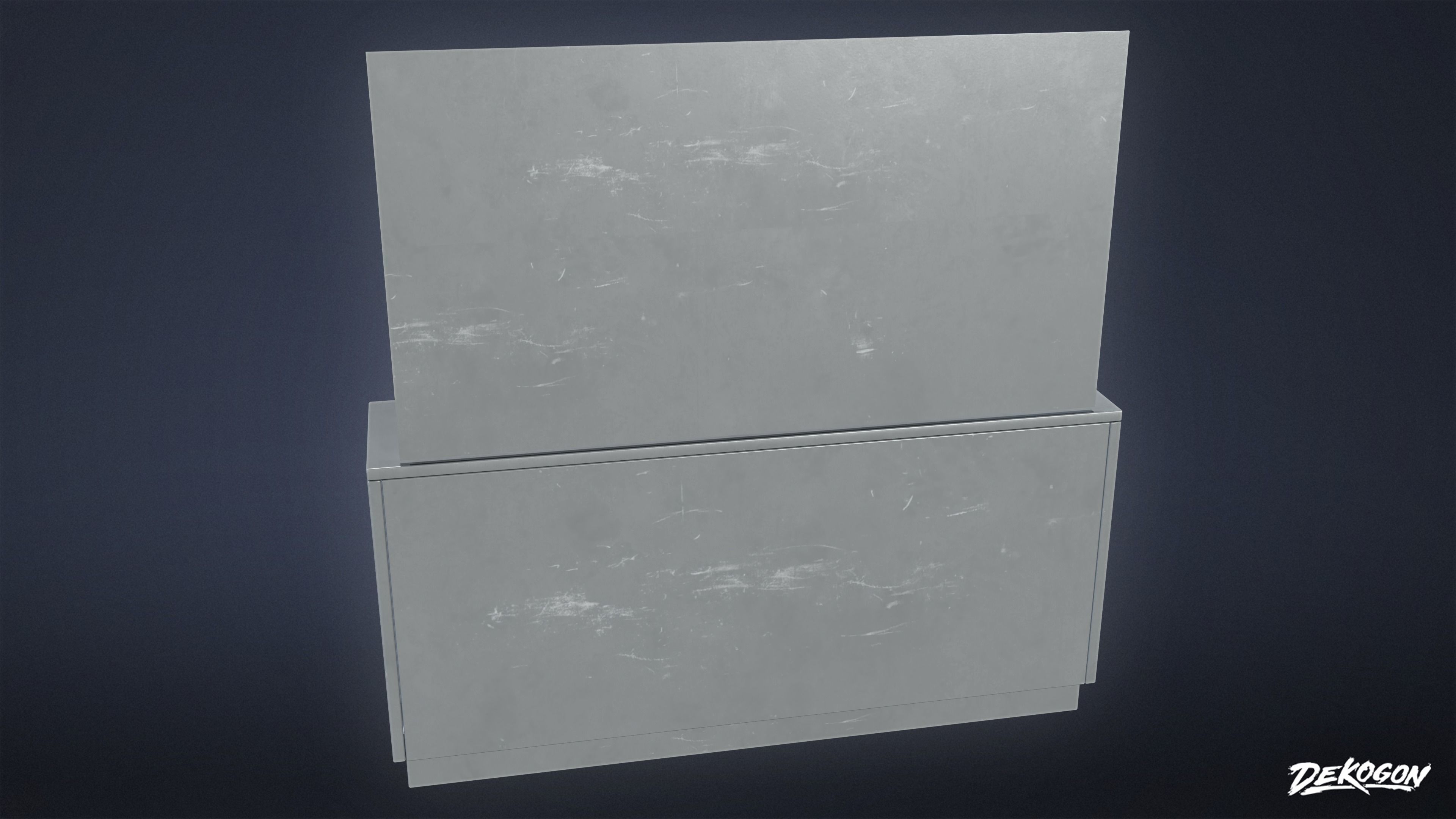 FIRING RANGE - Gun Display 02 - LOW POLY Low-poly 3D model_4