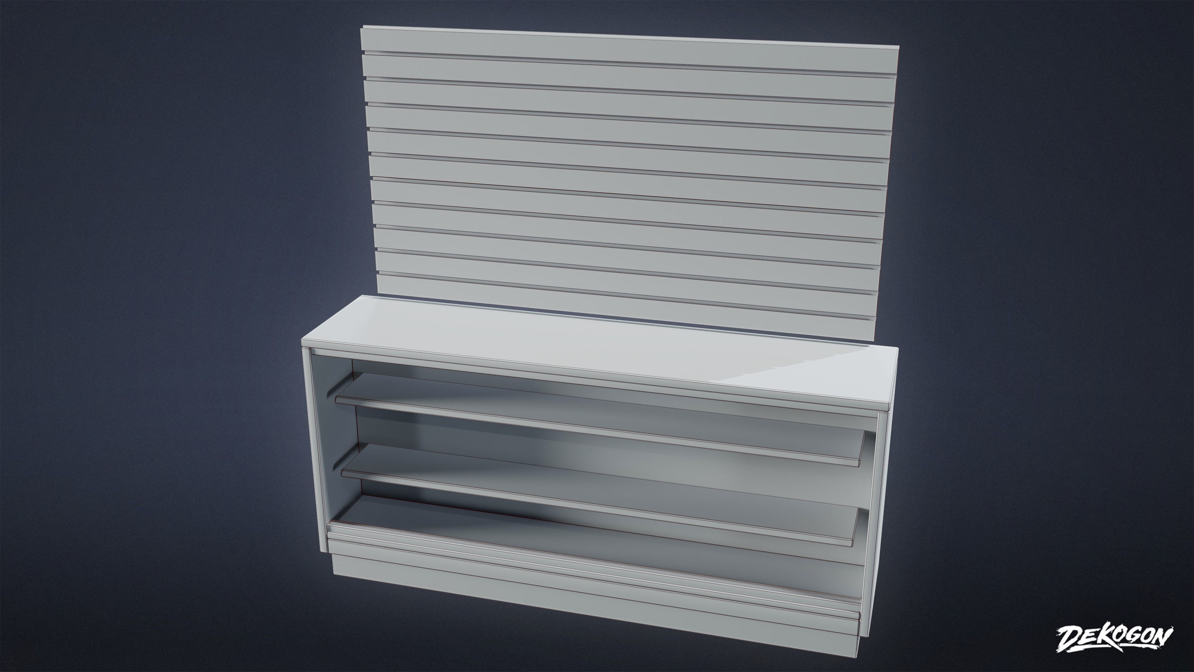 FIRING RANGE - Gun Display 02 - LOW POLY Low-poly 3D model_1