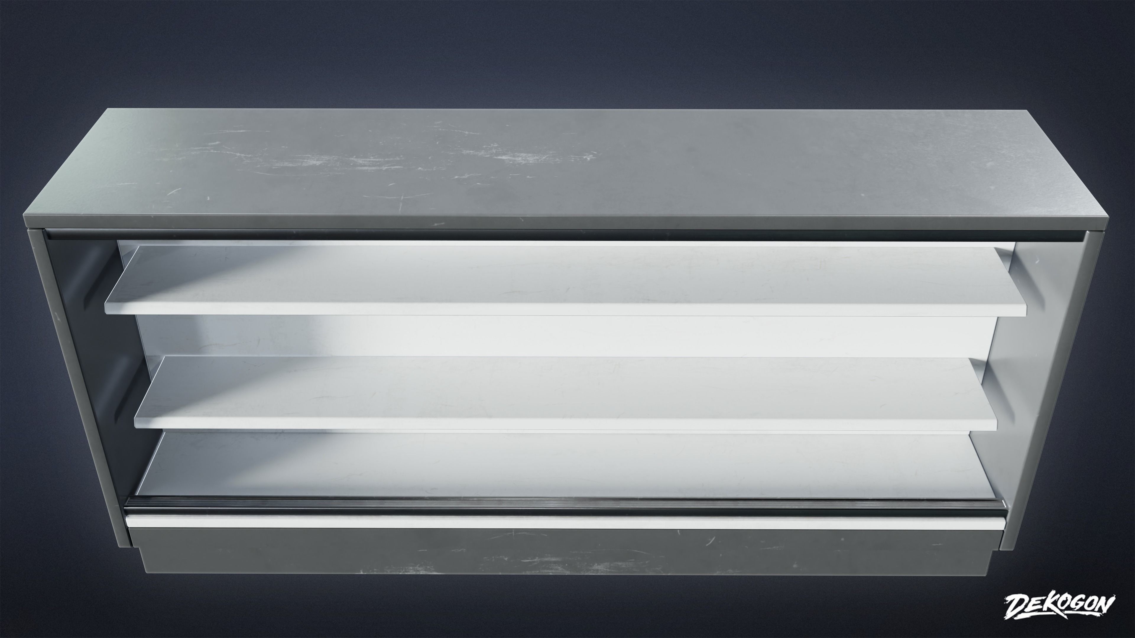 FIRING RANGE - Gun Display 02 - LOW POLY Low-poly 3D model_7