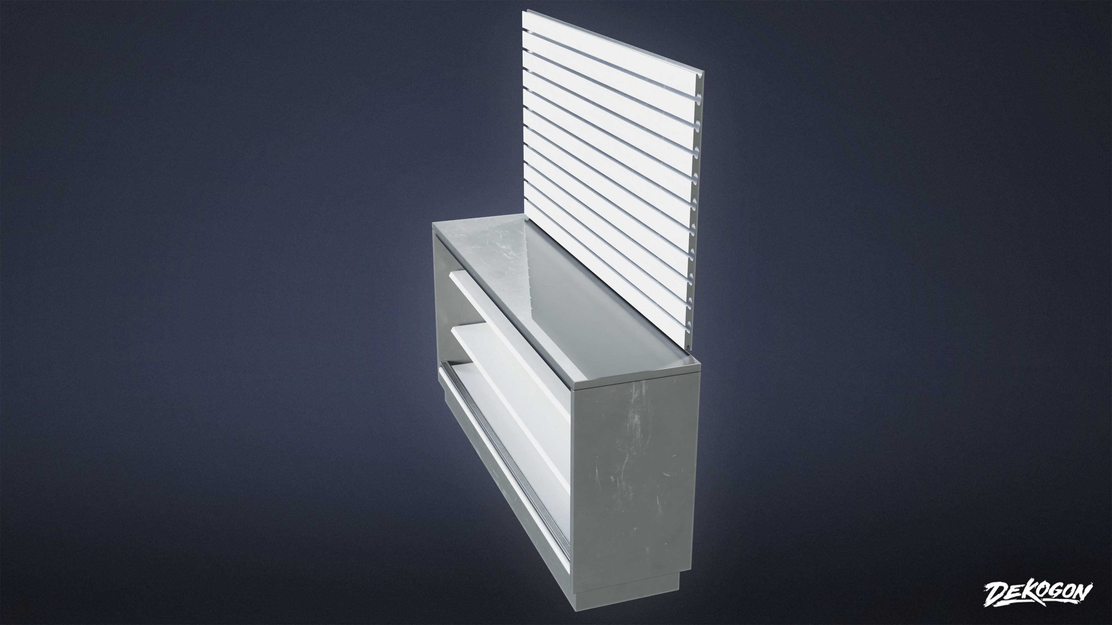 FIRING RANGE - Gun Display 02 - LOW POLY Low-poly 3D model_3