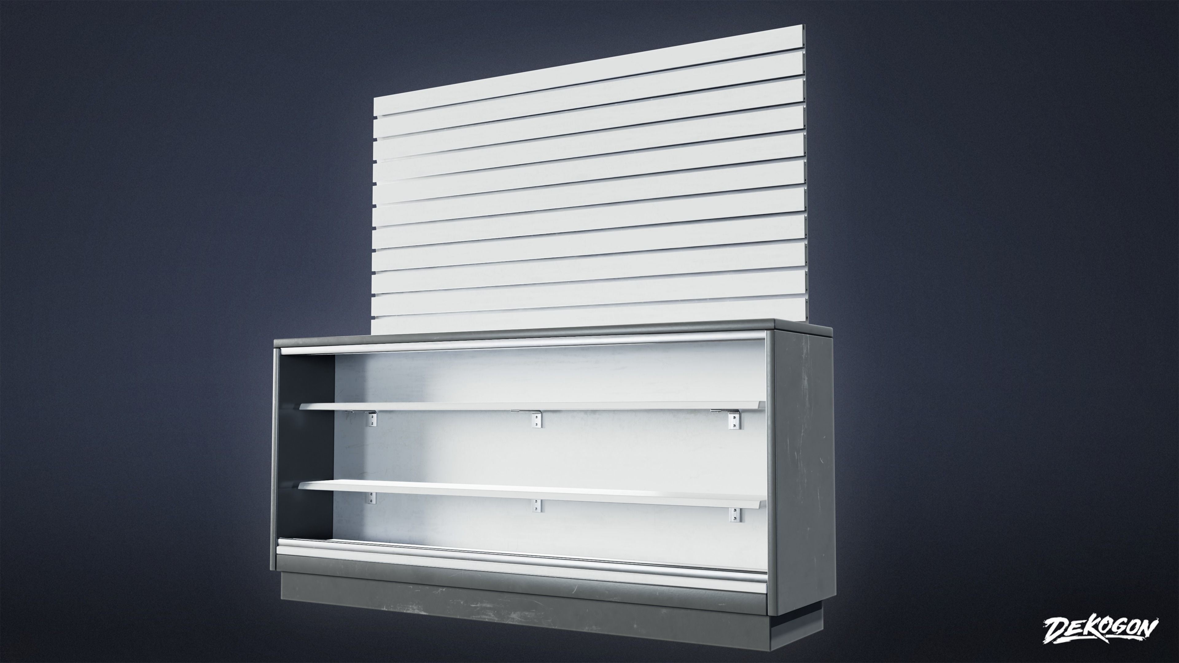 FIRING RANGE - Gun Display 02 - LOW POLY Low-poly 3D model_5