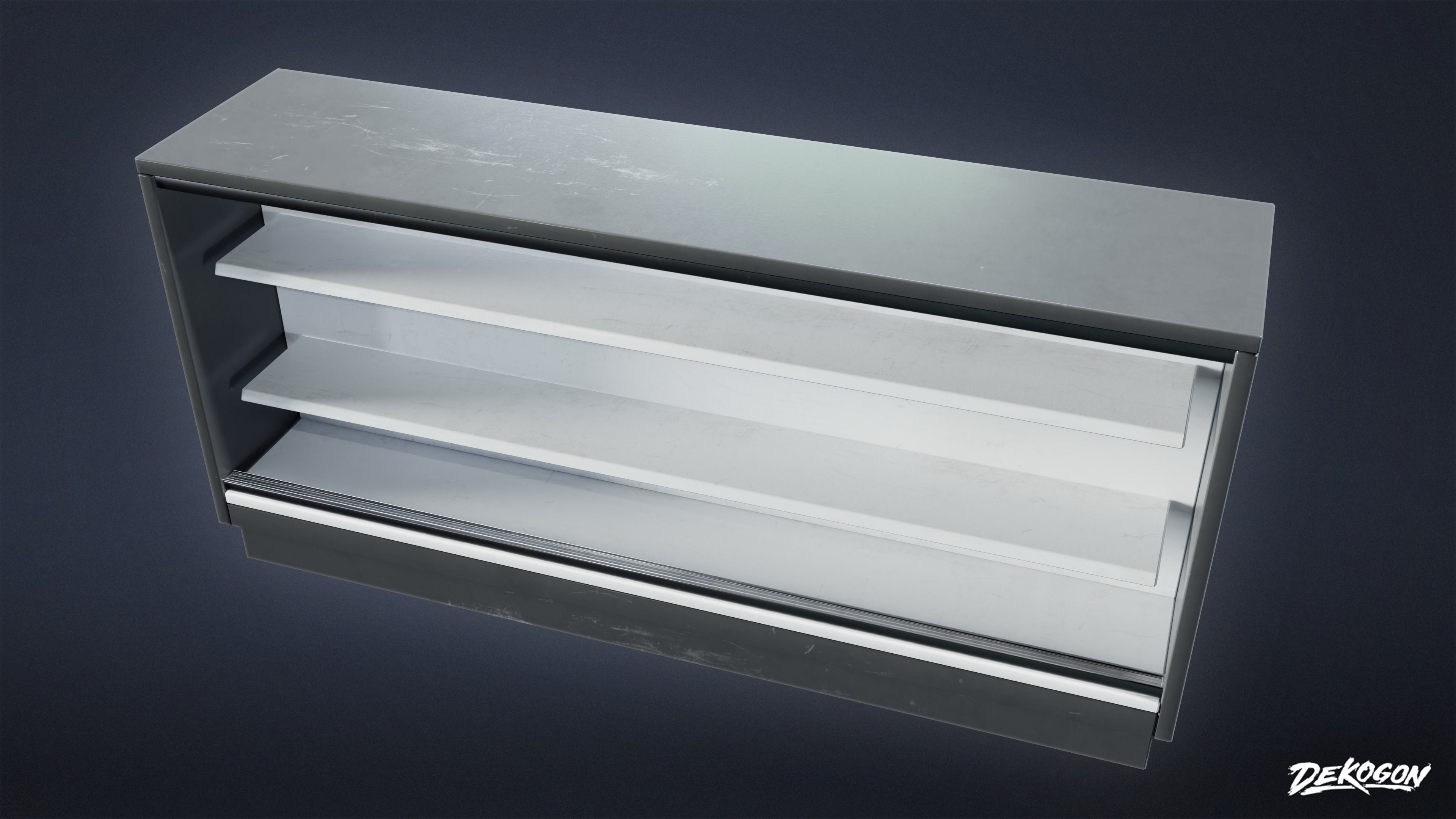 FIRING RANGE - Gun Display 02 - LOW POLY Low-poly 3D model_6