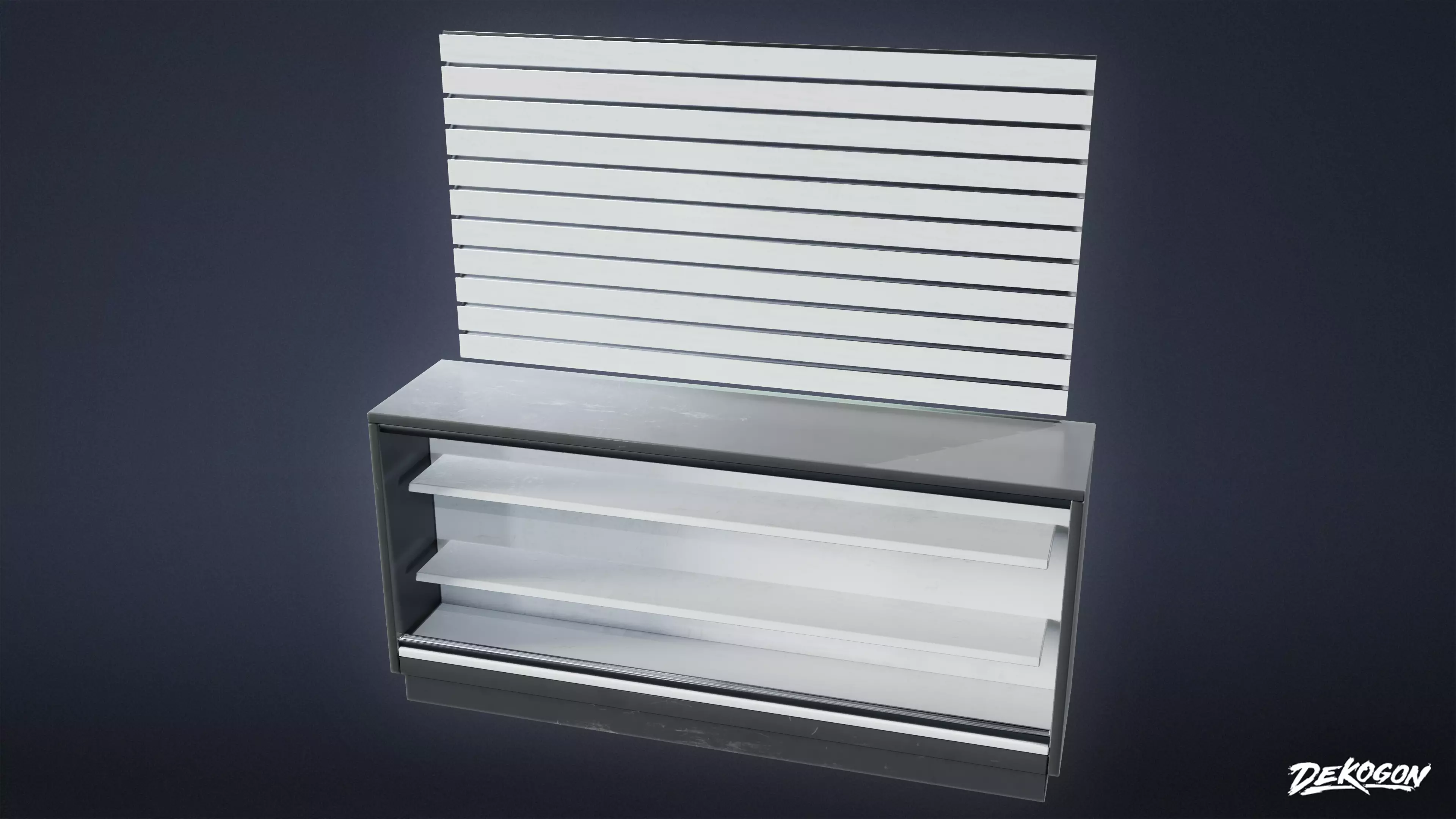 FIRING RANGE - Gun Display 02 - LOW POLY Low-poly 3D model_0