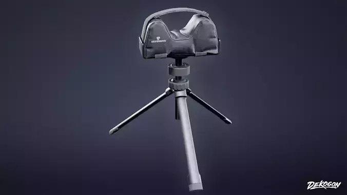 FIRING RANGE - Gun Mount 01 - LOW POLY Low-poly 3D model