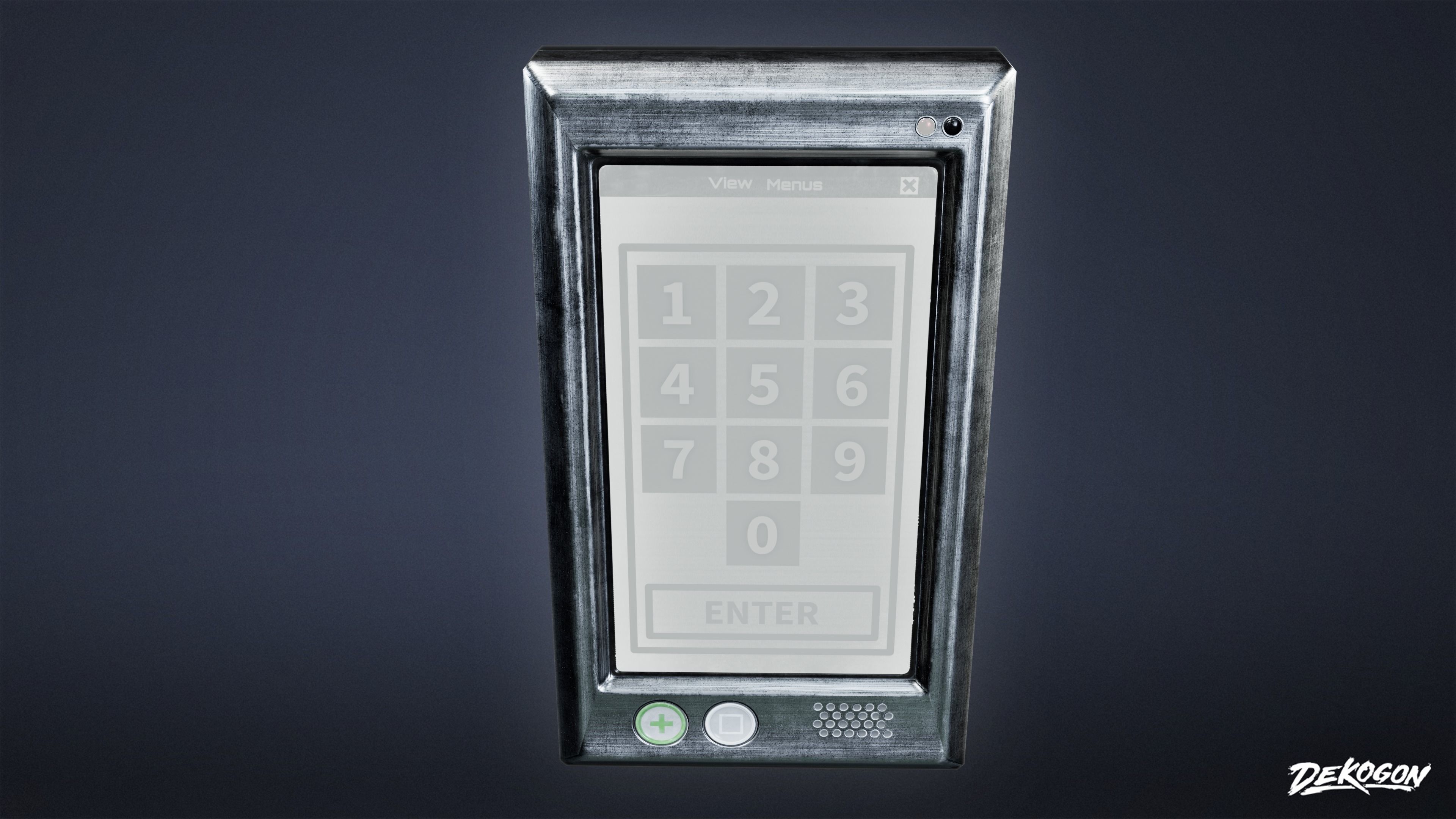 FIRING RANGE - Keypad 01 - LOW POLY Low-poly 3D model_2
