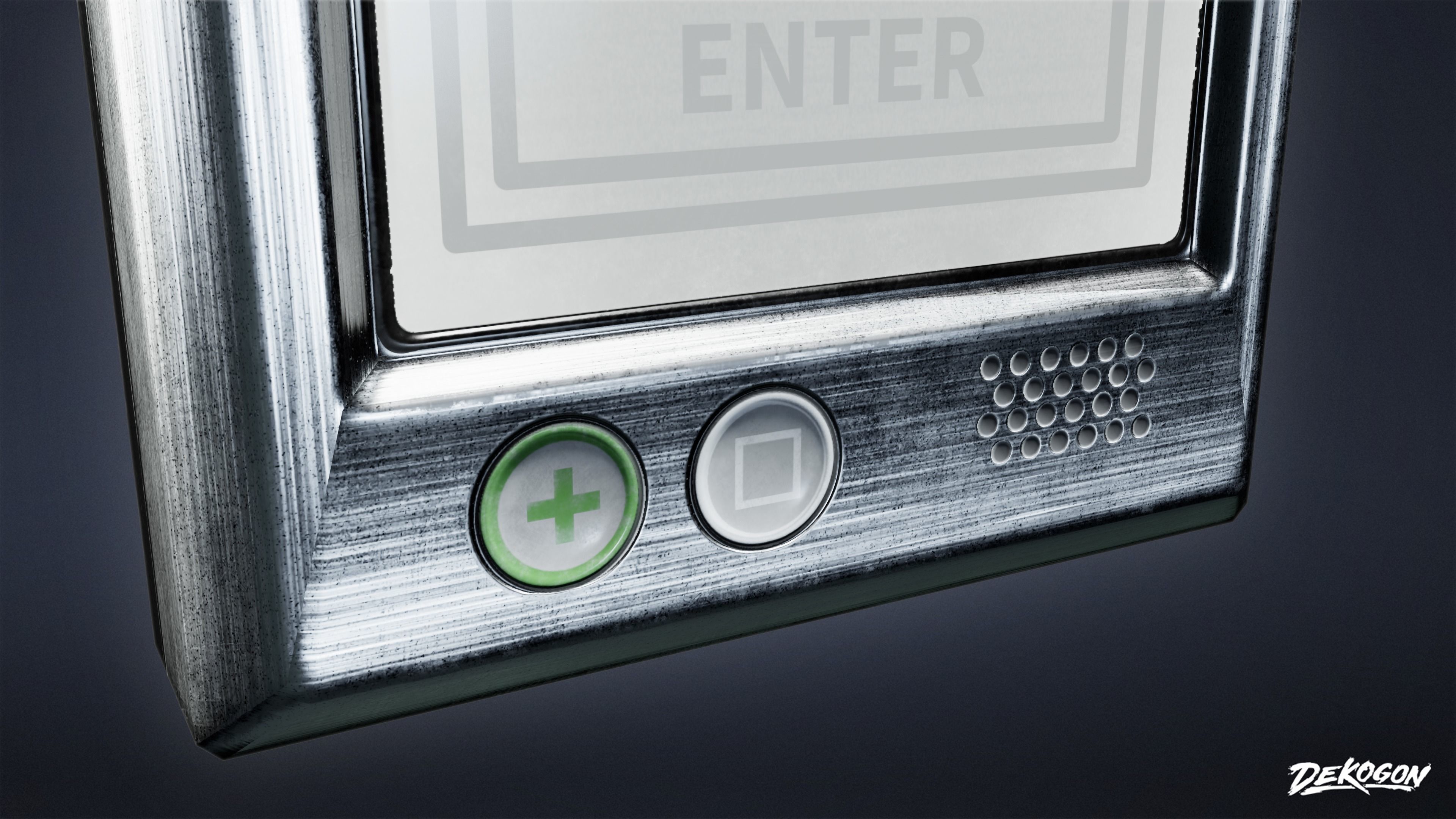 FIRING RANGE - Keypad 01 - LOW POLY Low-poly 3D model_6