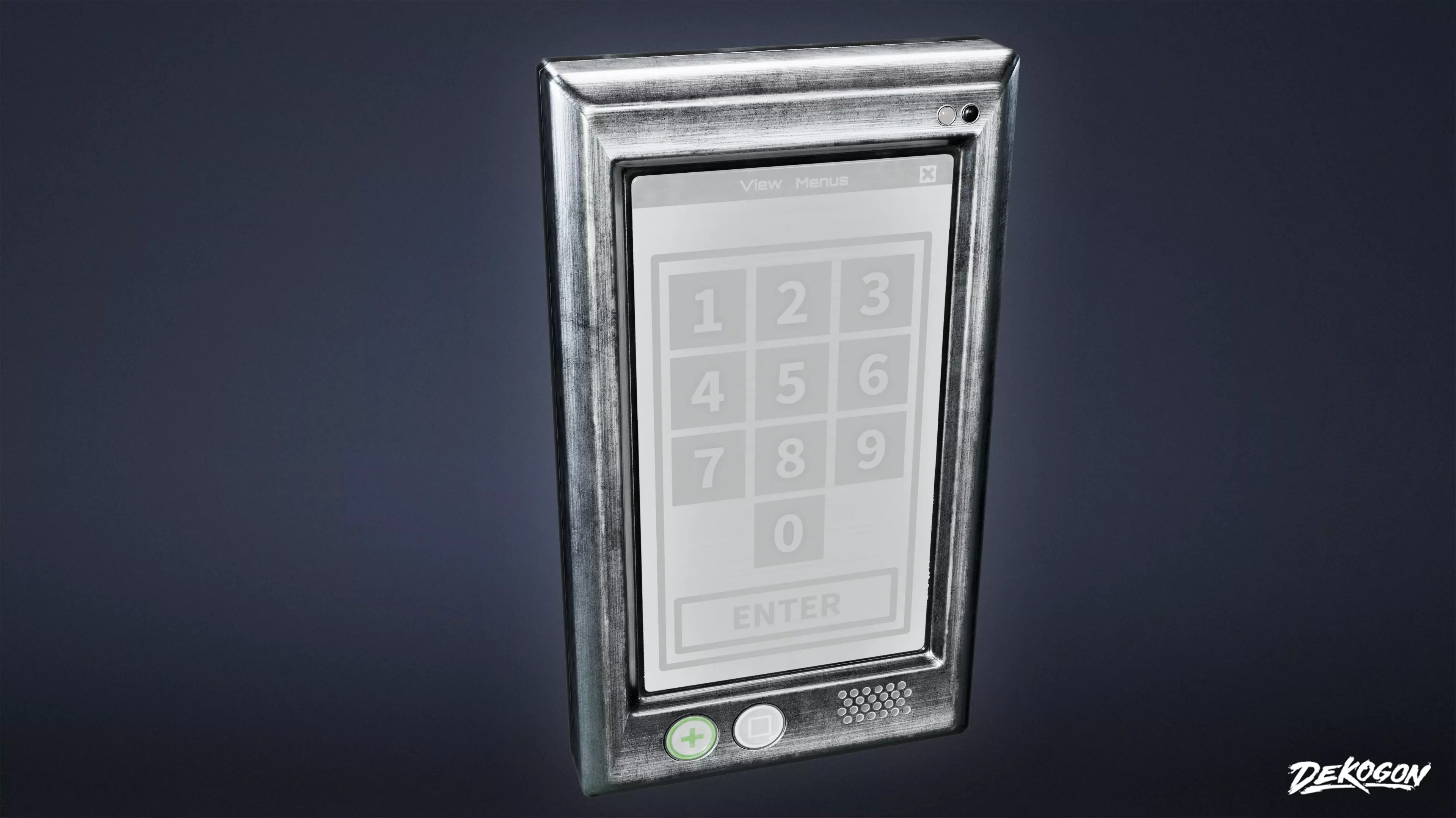 FIRING RANGE - Keypad 01 - LOW POLY Low-poly 3D model_0