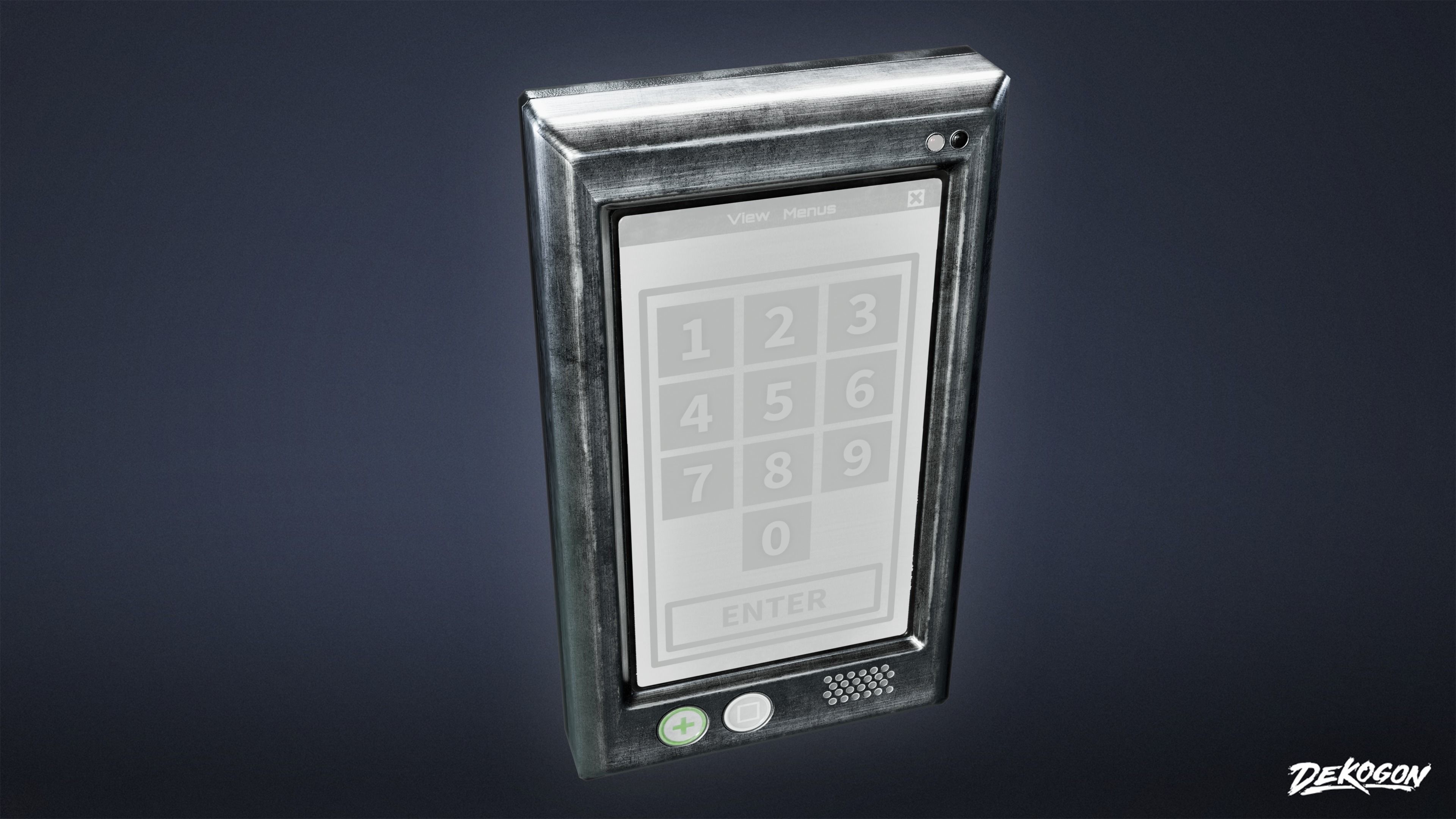 FIRING RANGE - Keypad 01 - LOW POLY Low-poly 3D model_5