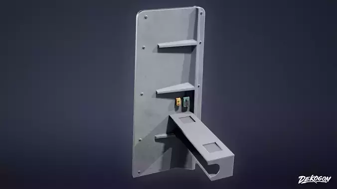 FIRING RANGE - Lane Divider 01 - LOW POLY Low-poly 3D model