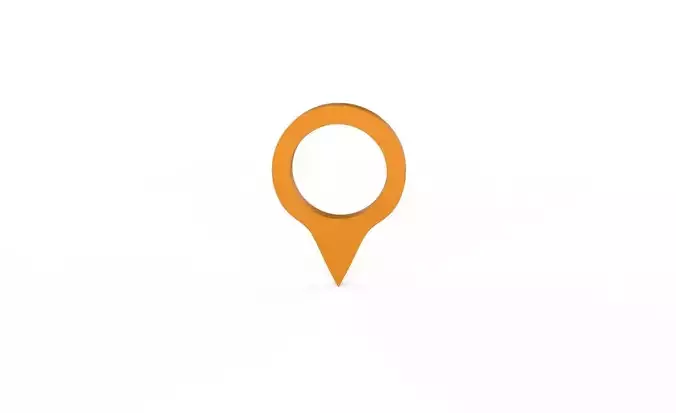 Pin 005 - Map Pointer Basic Orange