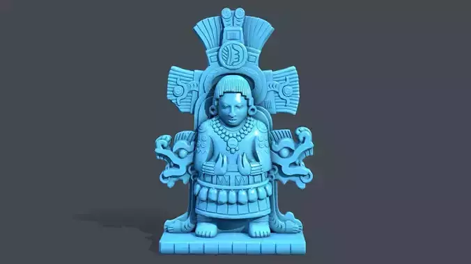 Statue Aztec Sea God HP 3D print model