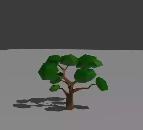 Low Poly Oak Tree