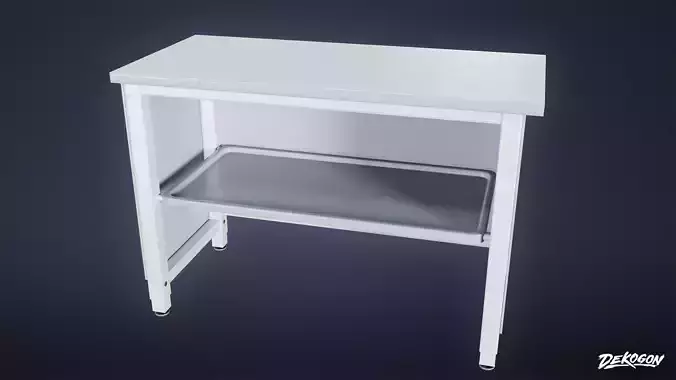 FIRING RANGE - Metal Desk 01 - LOW POLY