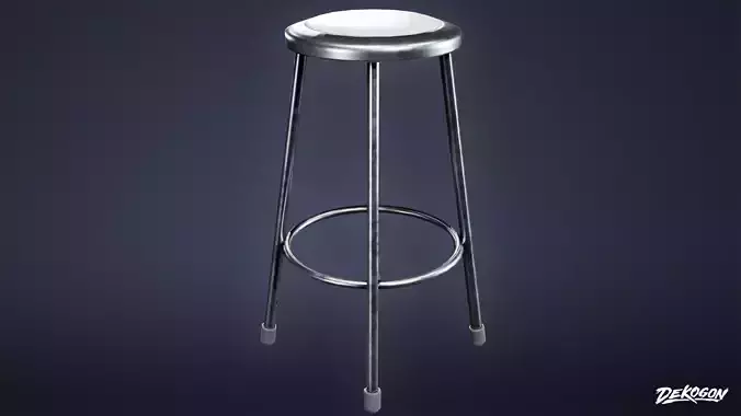 FIRING RANGE - Metal Stool 01 - LOW POLY Low-poly 3D model