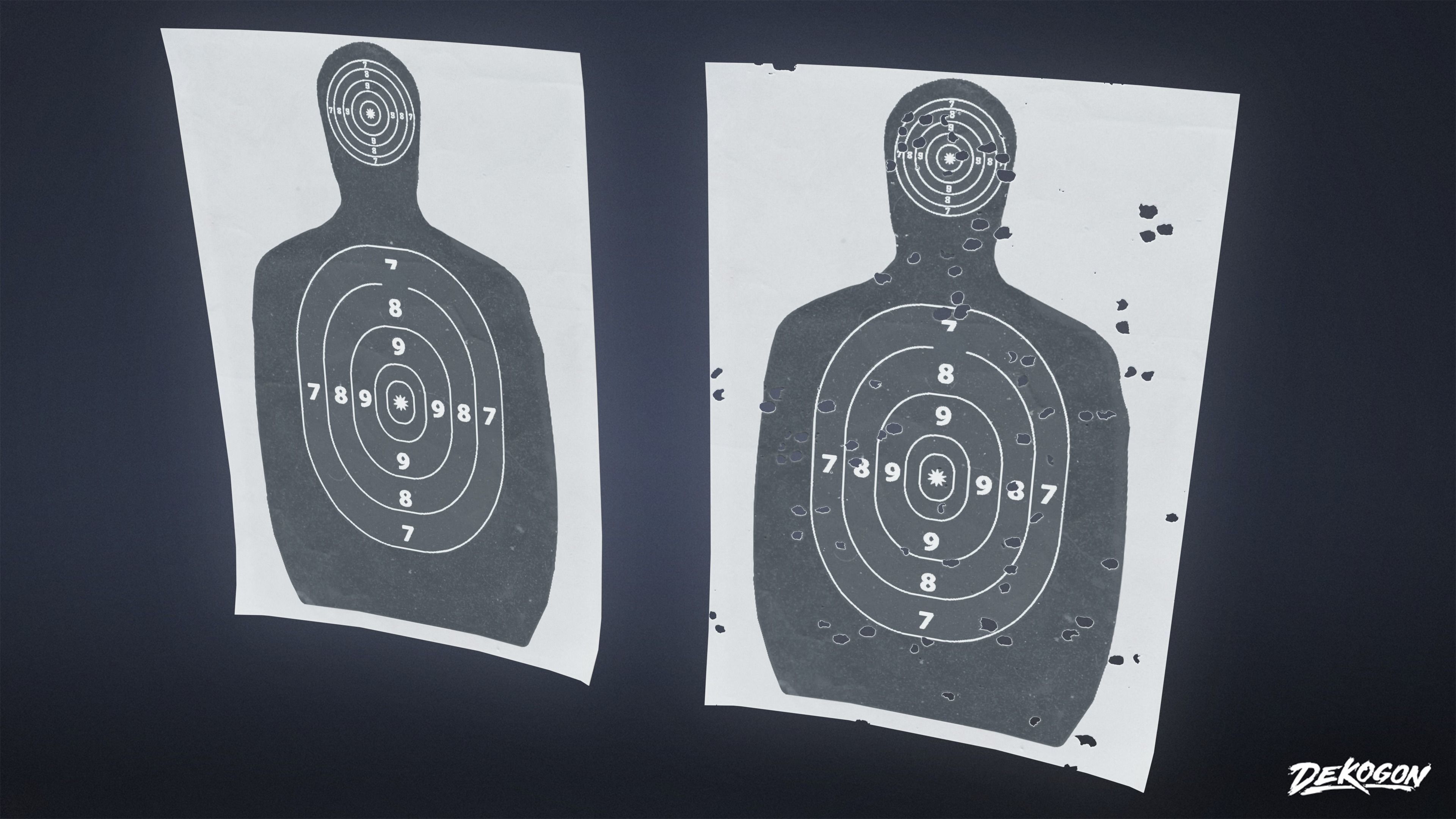 FIRING RANGE - Paper Targets 01 - LOW POLY Low-poly 3D model_8