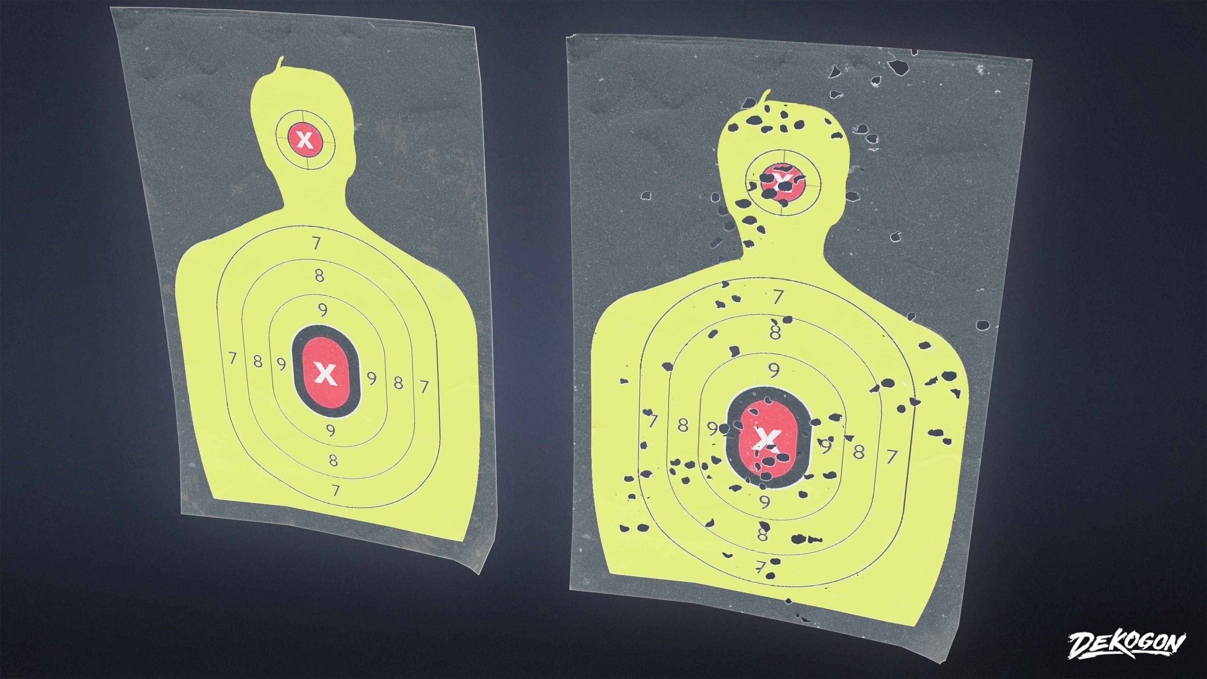 FIRING RANGE - Paper Targets 01 - LOW POLY Low-poly 3D model_6