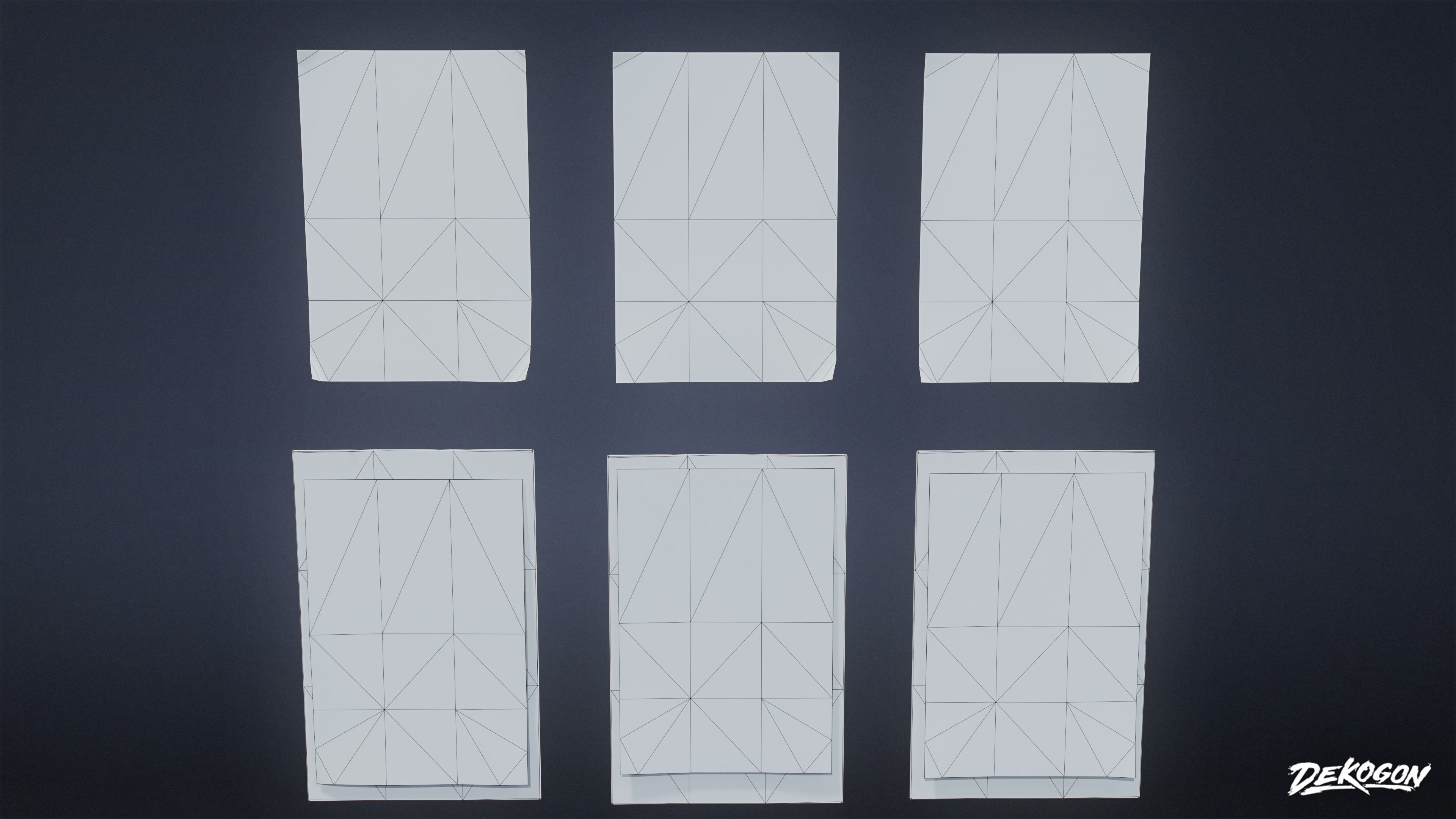 FIRING RANGE - Paper Targets 01 - LOW POLY Low-poly 3D model_2