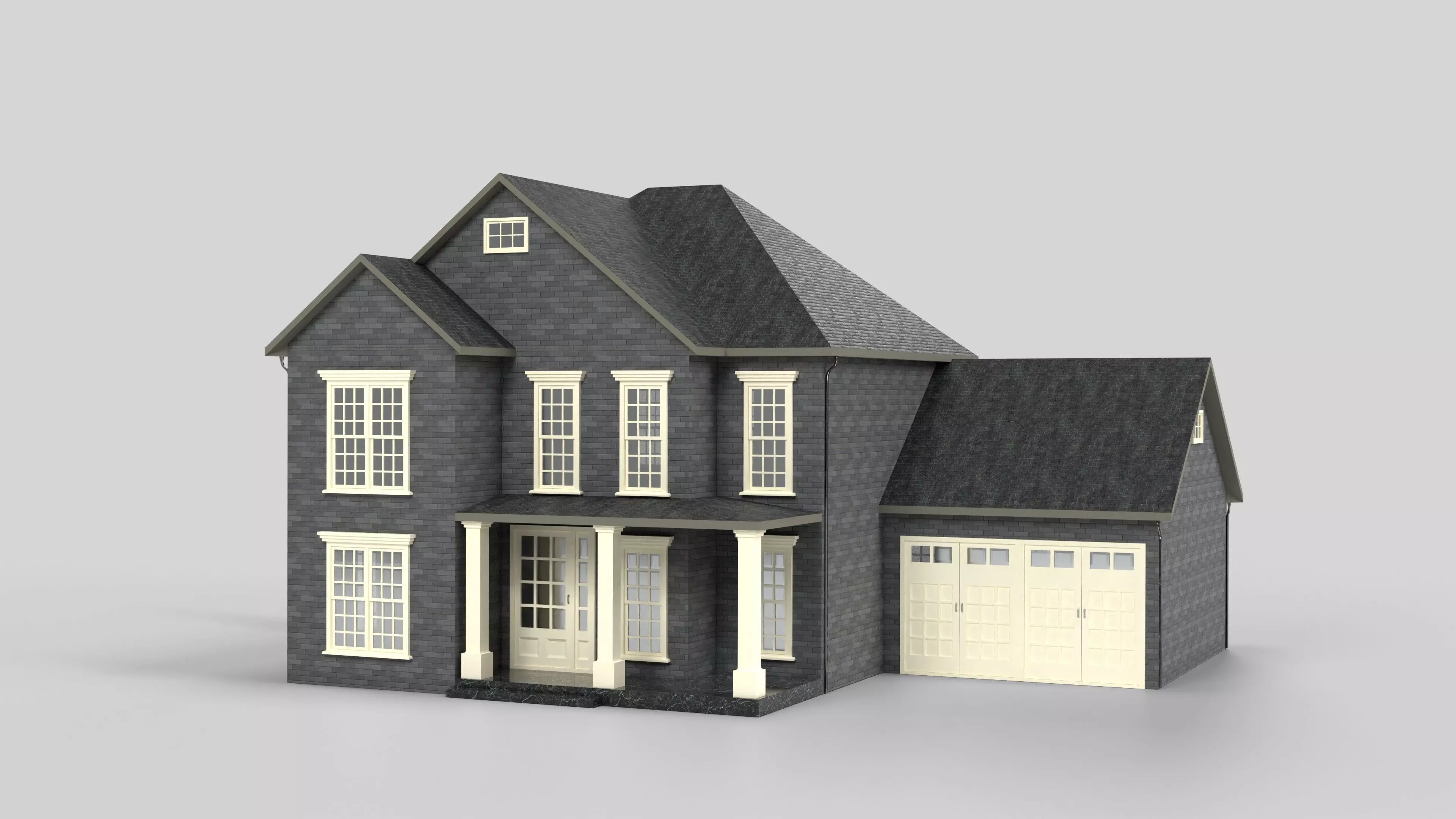 British House Design 16T1 Low-poly 3D model