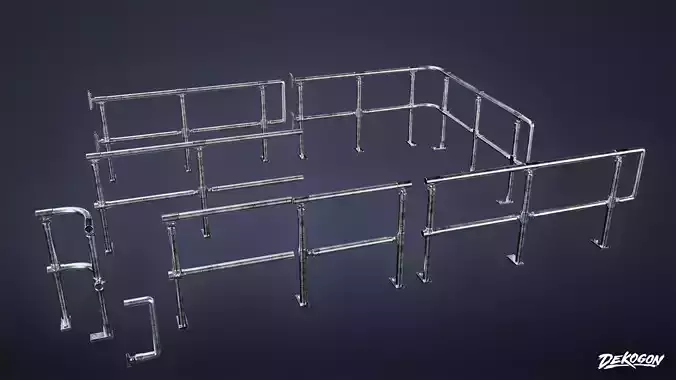 FIRING RANGE - Railing 01 - LOW POLY