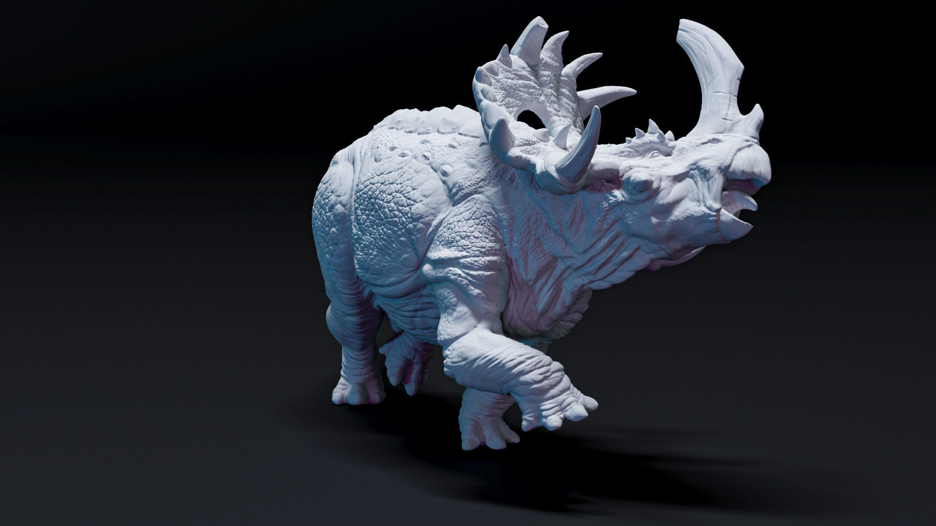 Sinoceratops dinosaur 3D print model_1