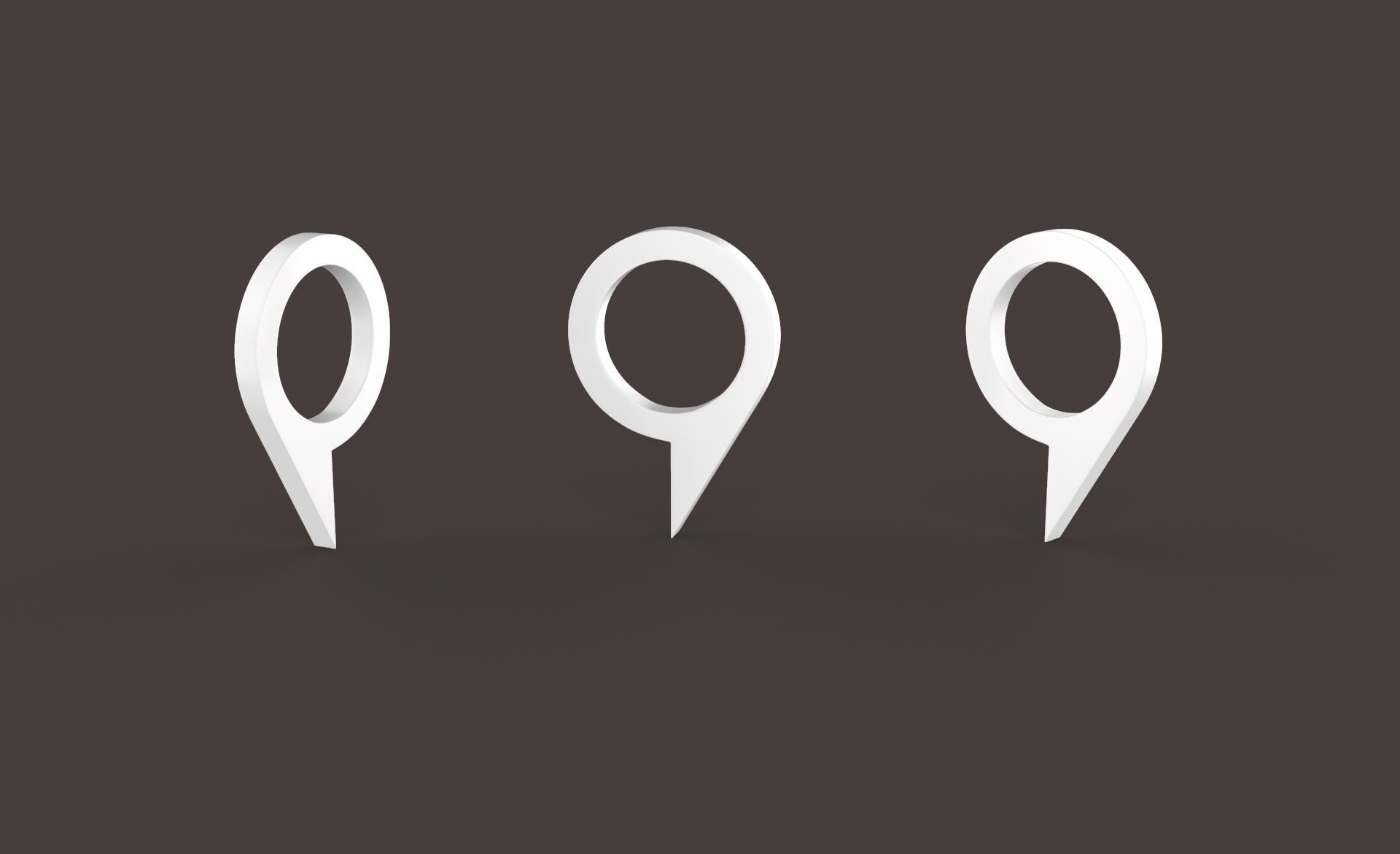 Pin 006 - Map Pointer Basic Red Low-poly 3D model_10