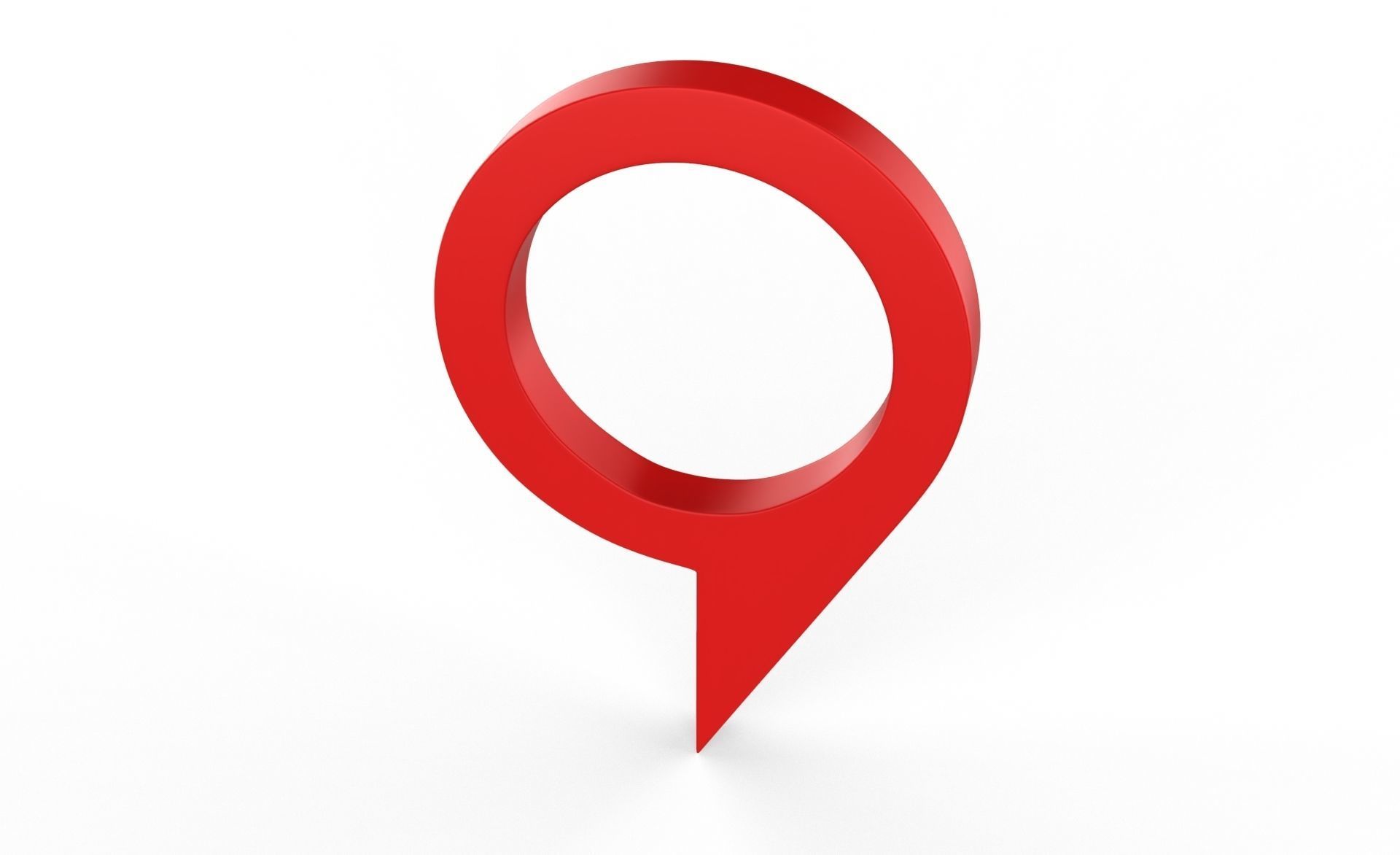 Pin 006 - Map Pointer Basic Red Low-poly 3D model_3