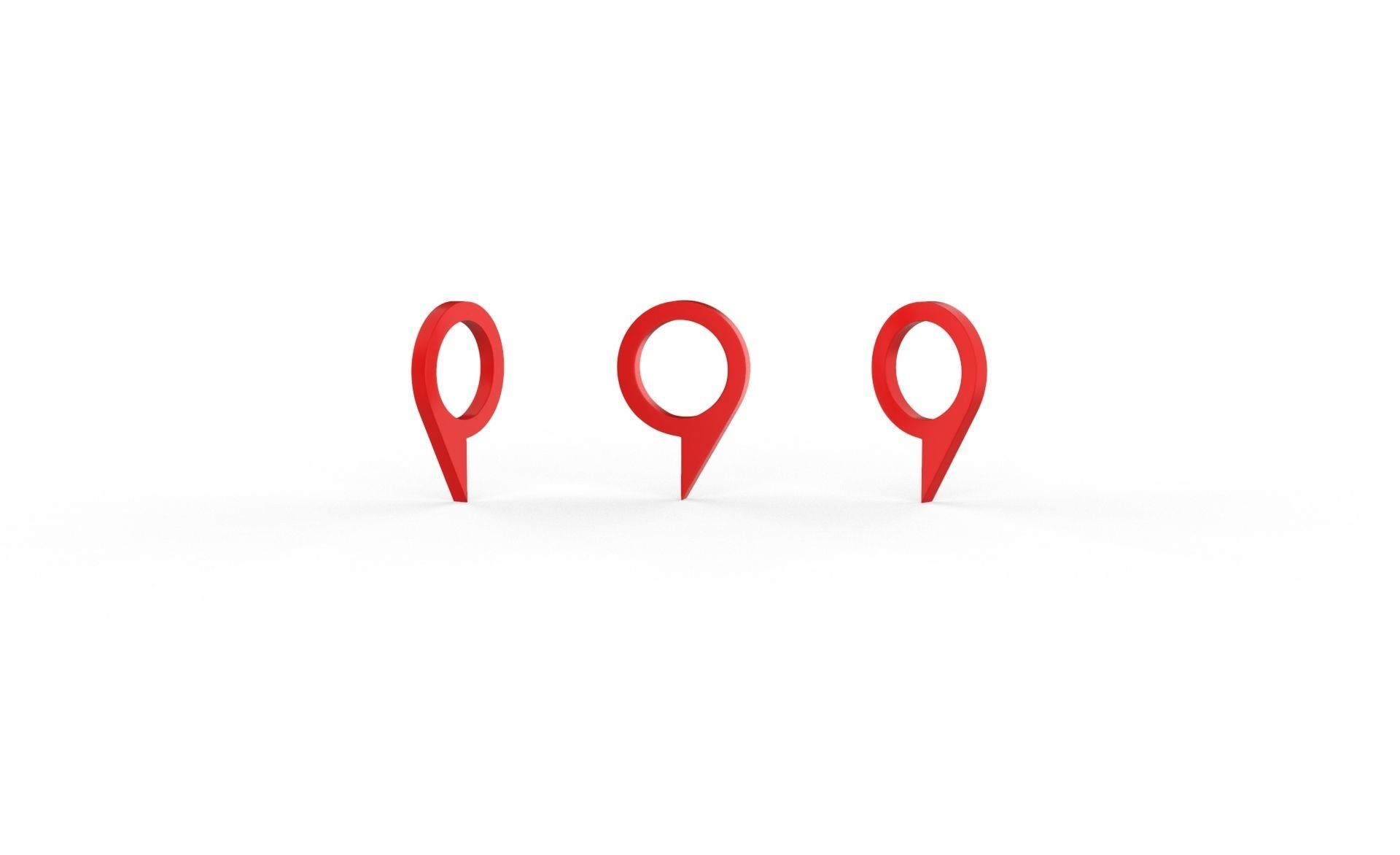 Pin 006 - Map Pointer Basic Red Low-poly 3D model_4