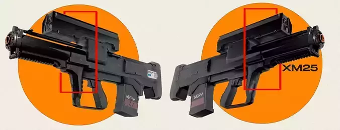 Xm25 gun  Low-poly 3D model