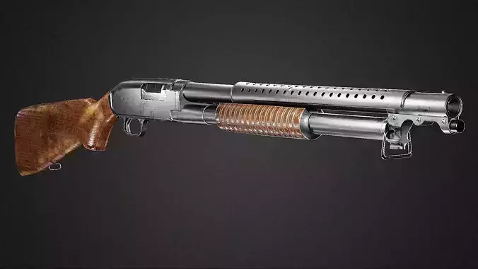 Winchester Model 12 Low-poly 3D model