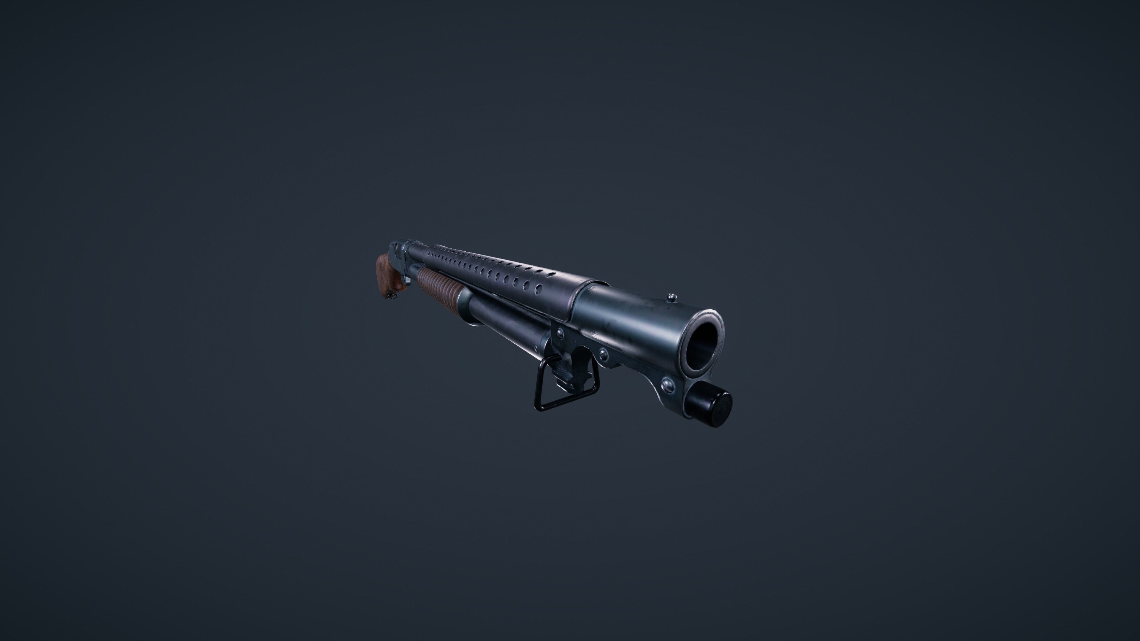 Winchester Model 12 Low-poly 3D model_13