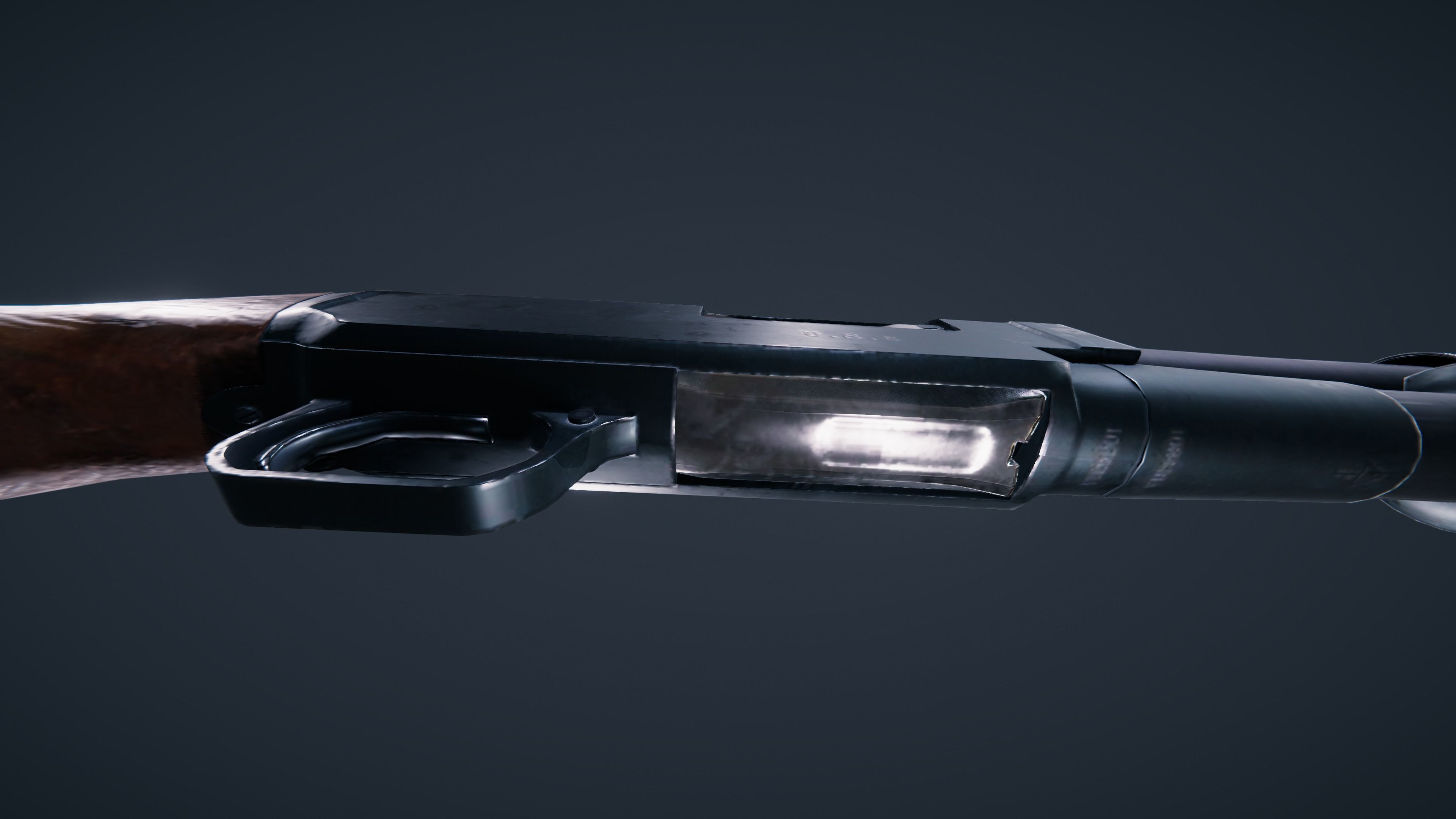 Winchester Model 12 Low-poly 3D model_16