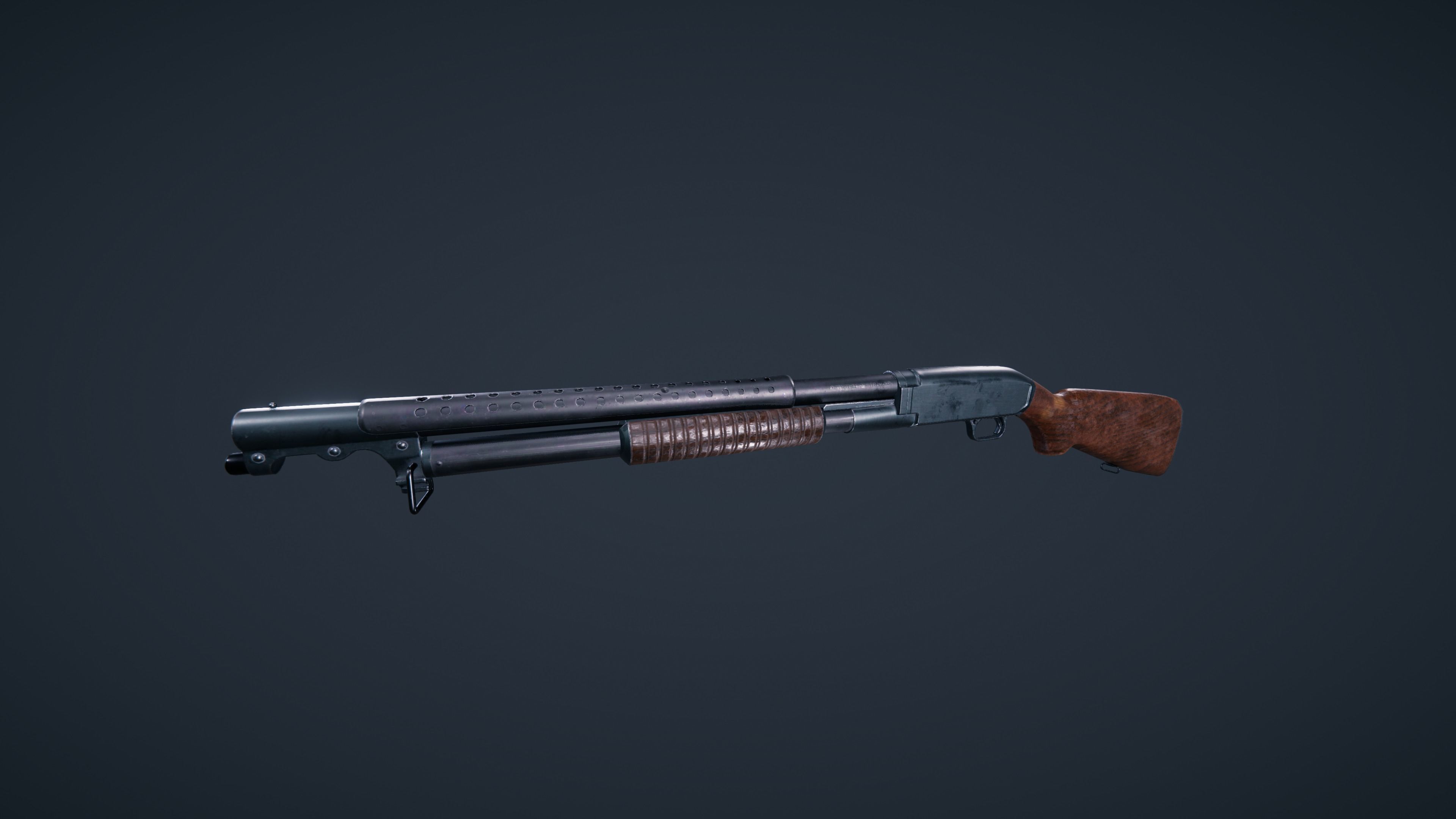 Winchester Model 12 Low-poly 3D model_17