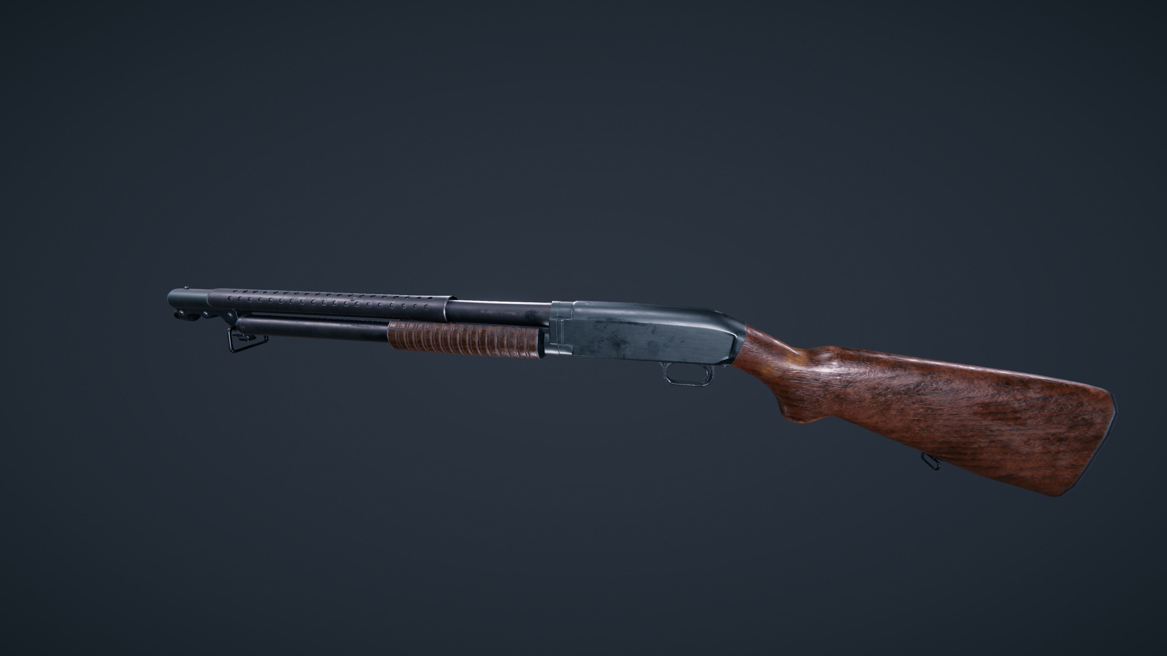 Winchester Model 12 Low-poly 3D model_12