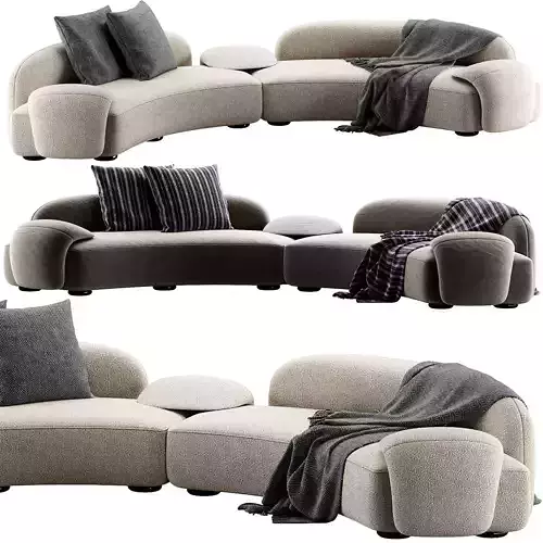 AMA Curved Sofa By Paolo Castelli 3D model