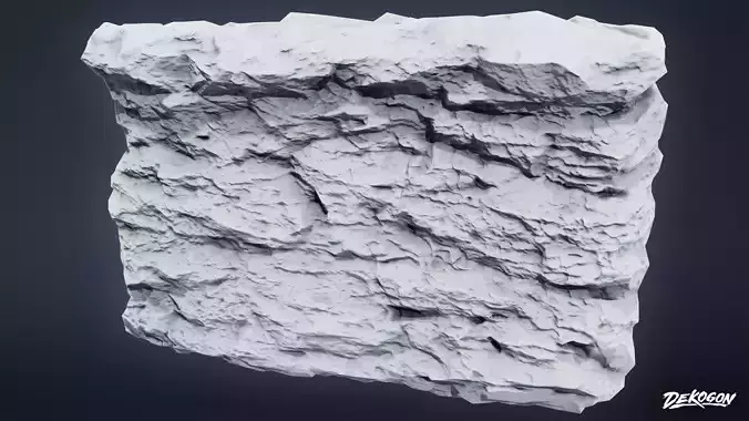 FIRING RANGE - Rock Wall 01 - LOW POLY