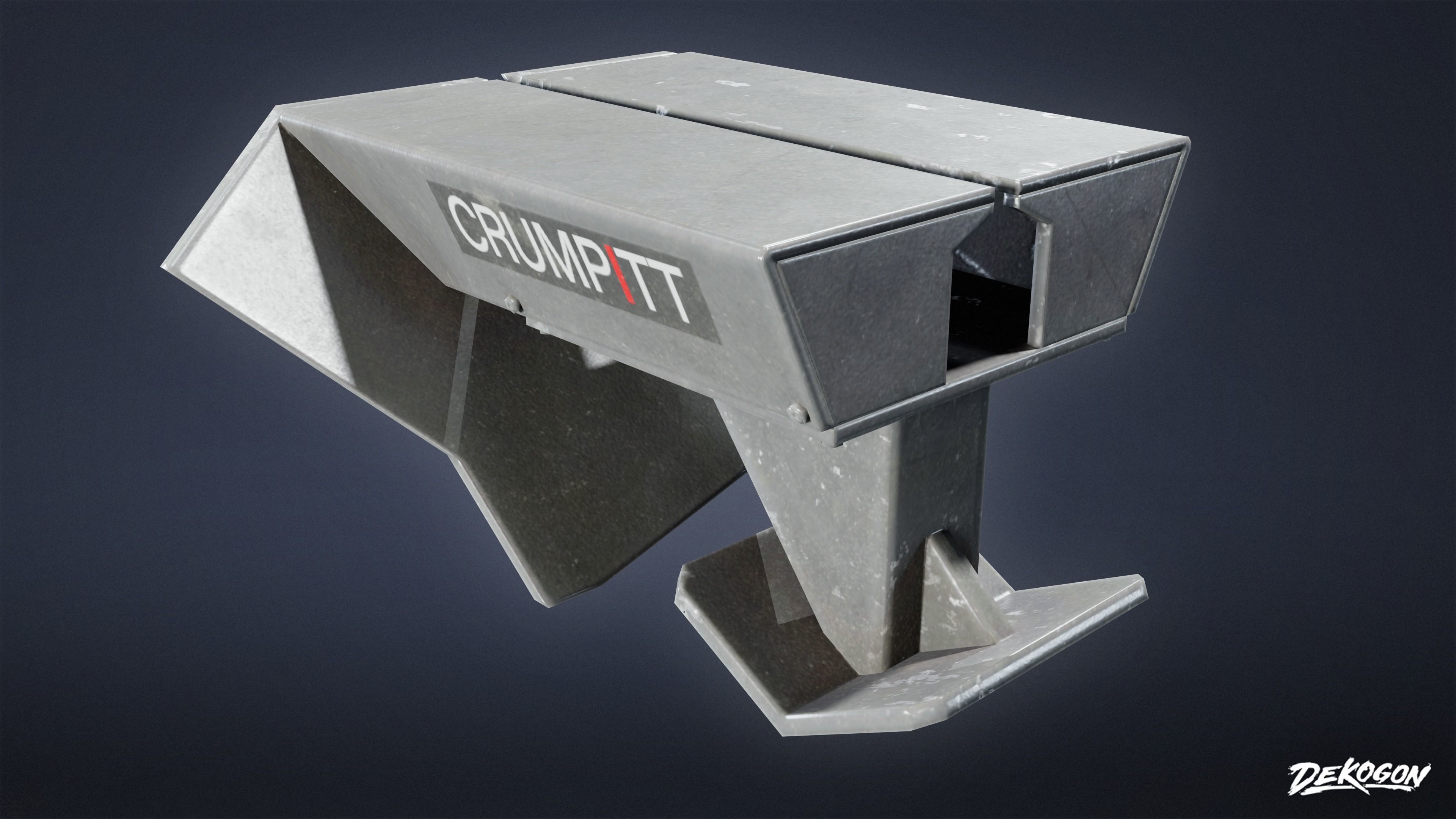 FIRING RANGE - Roof Target Rail Tracks 01 - LOW POLY Low-poly 3D model_5