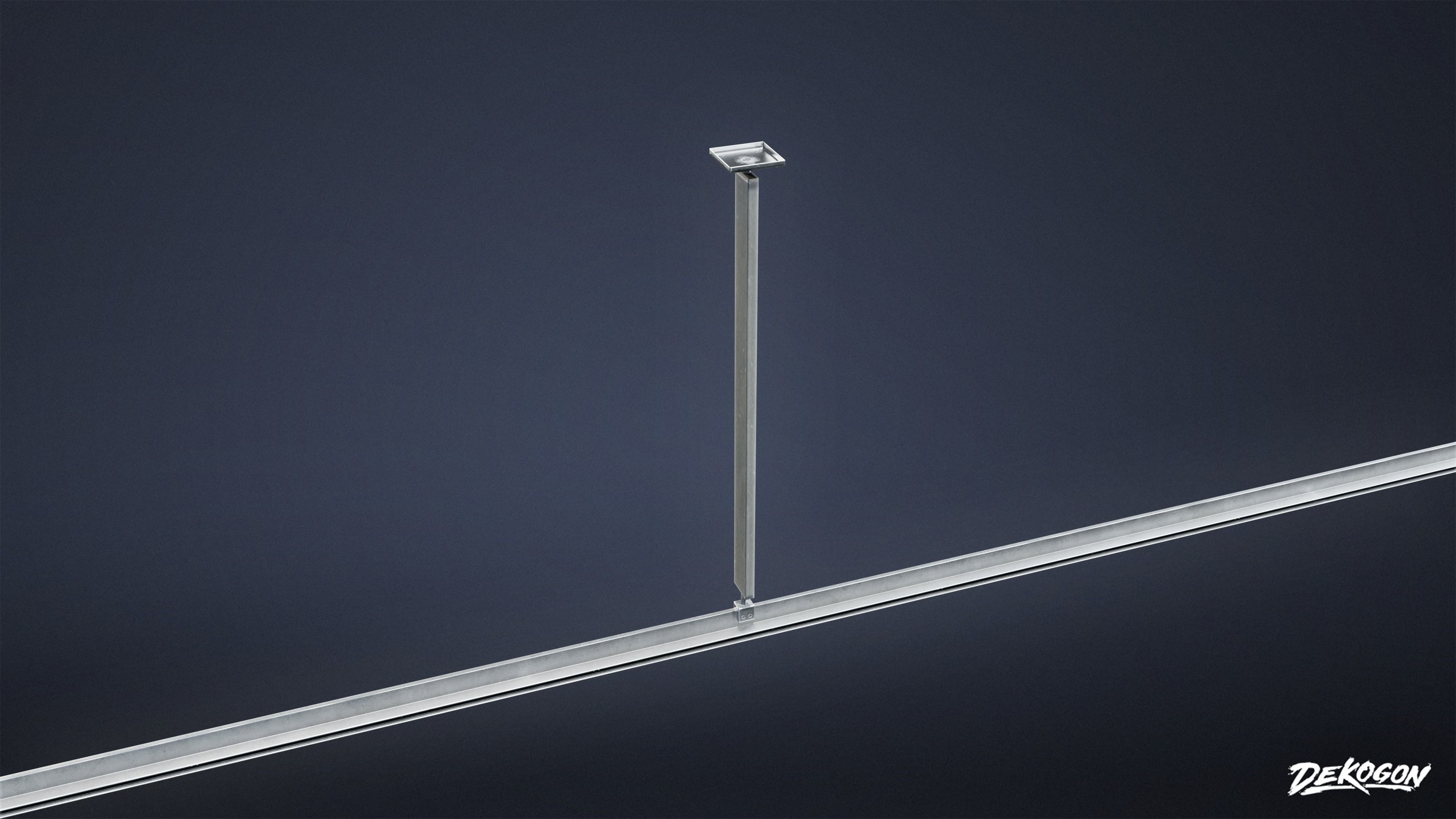 FIRING RANGE - Roof Target Rail Tracks 01 - LOW POLY Low-poly 3D model_3