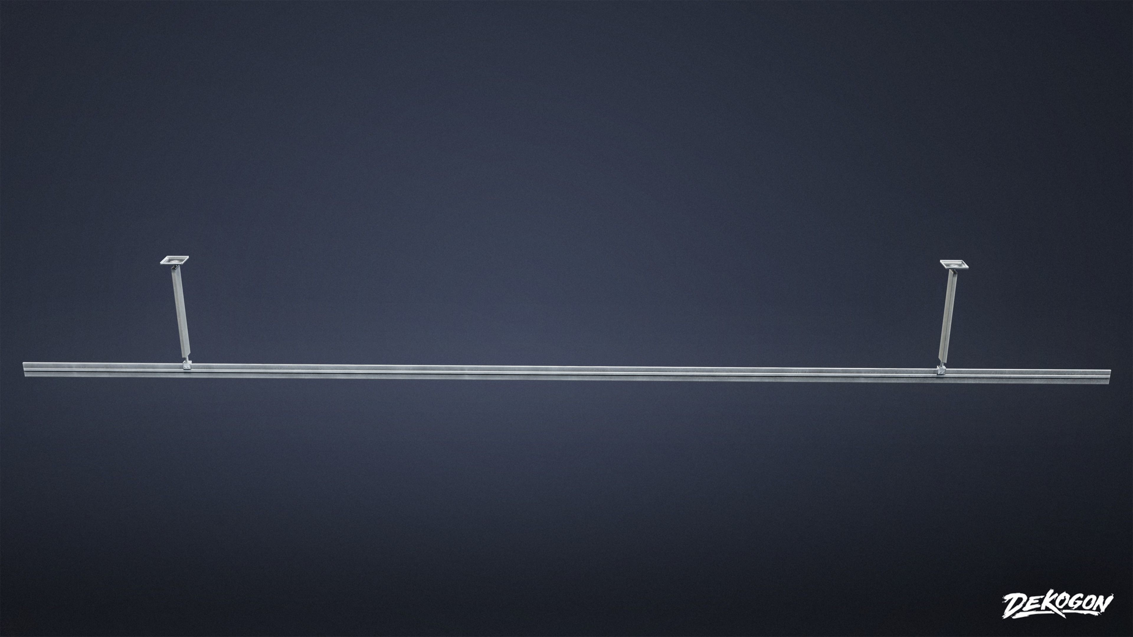 FIRING RANGE - Roof Target Rail Tracks 01 - LOW POLY Low-poly 3D model_7