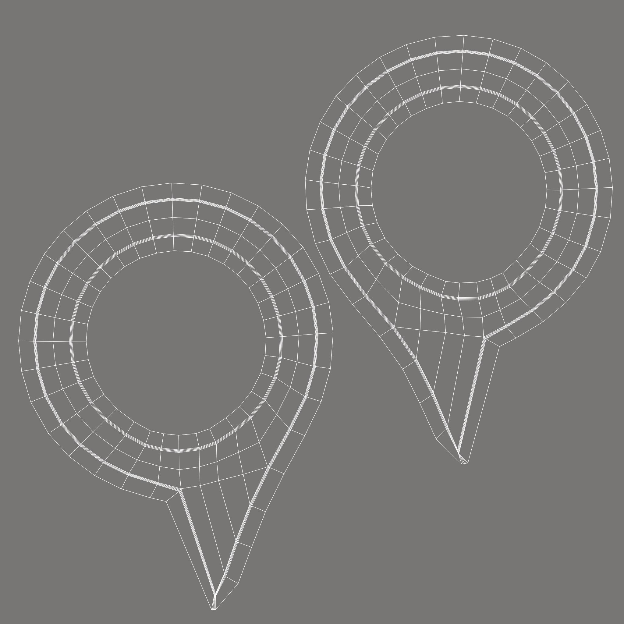 Pin 006 - Map Pointer Basic Blue Low-poly 3D model_11