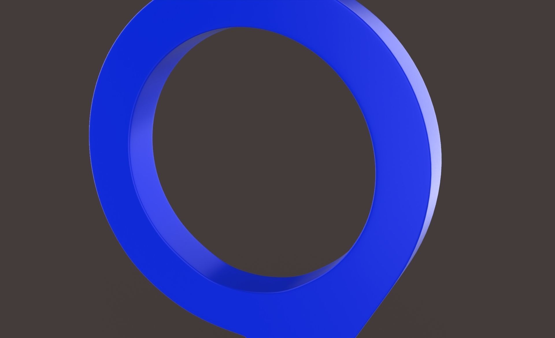 Pin 006 - Map Pointer Basic Blue Low-poly 3D model_8