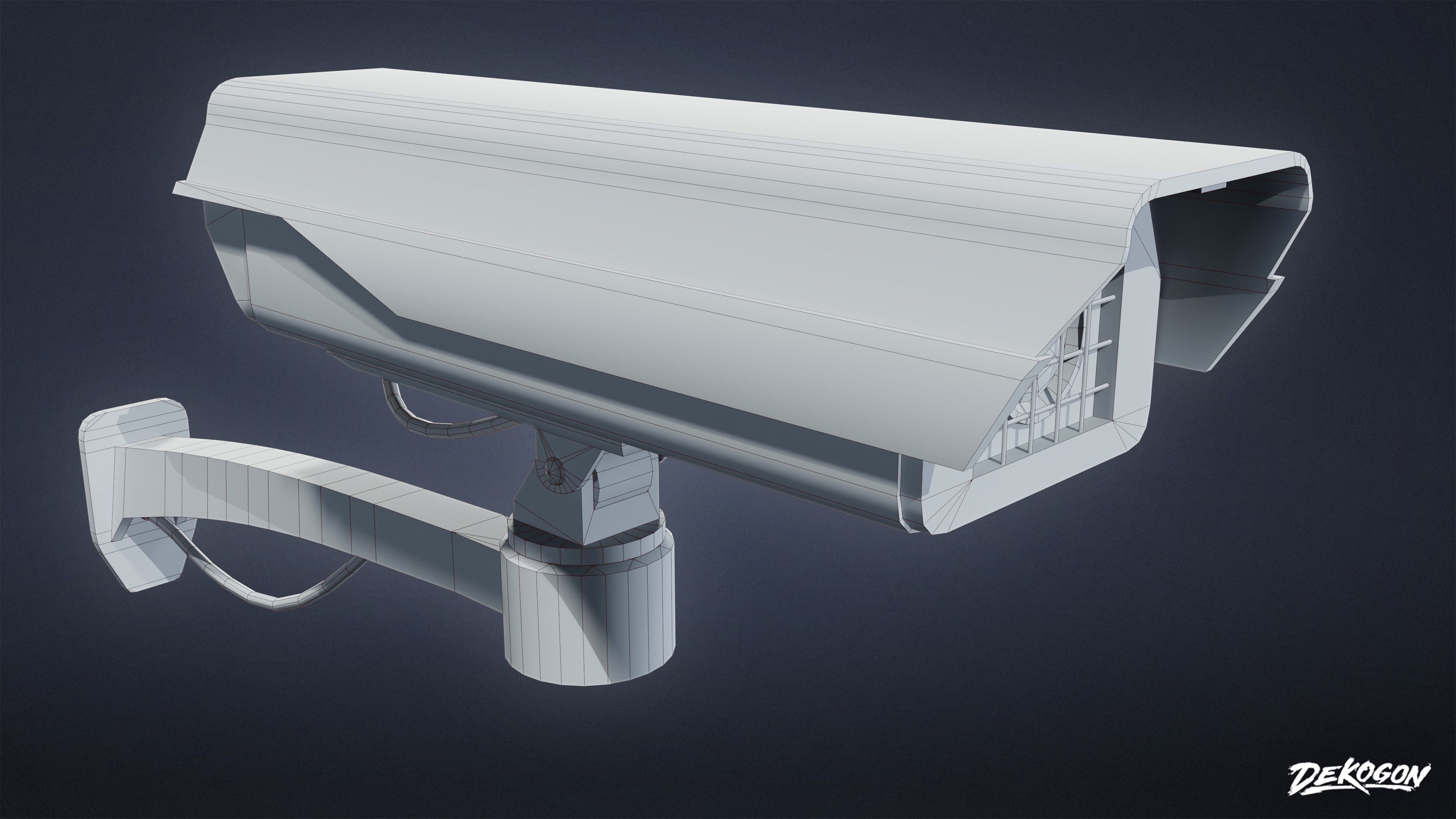 FIRING RANGE - Security Camera 01 - LOW POLY Low-poly 3D model_1