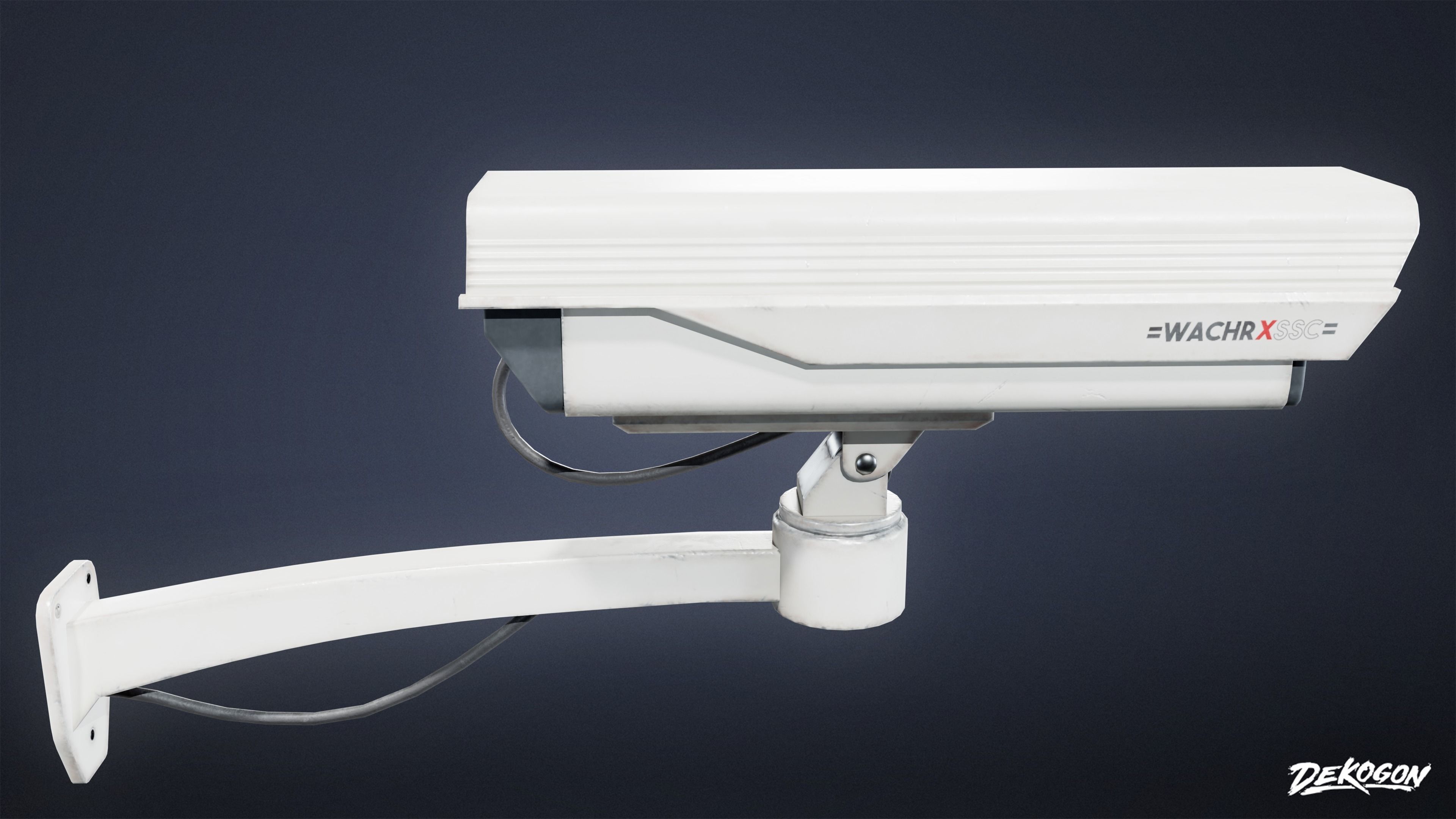 FIRING RANGE - Security Camera 01 - LOW POLY Low-poly 3D model_3