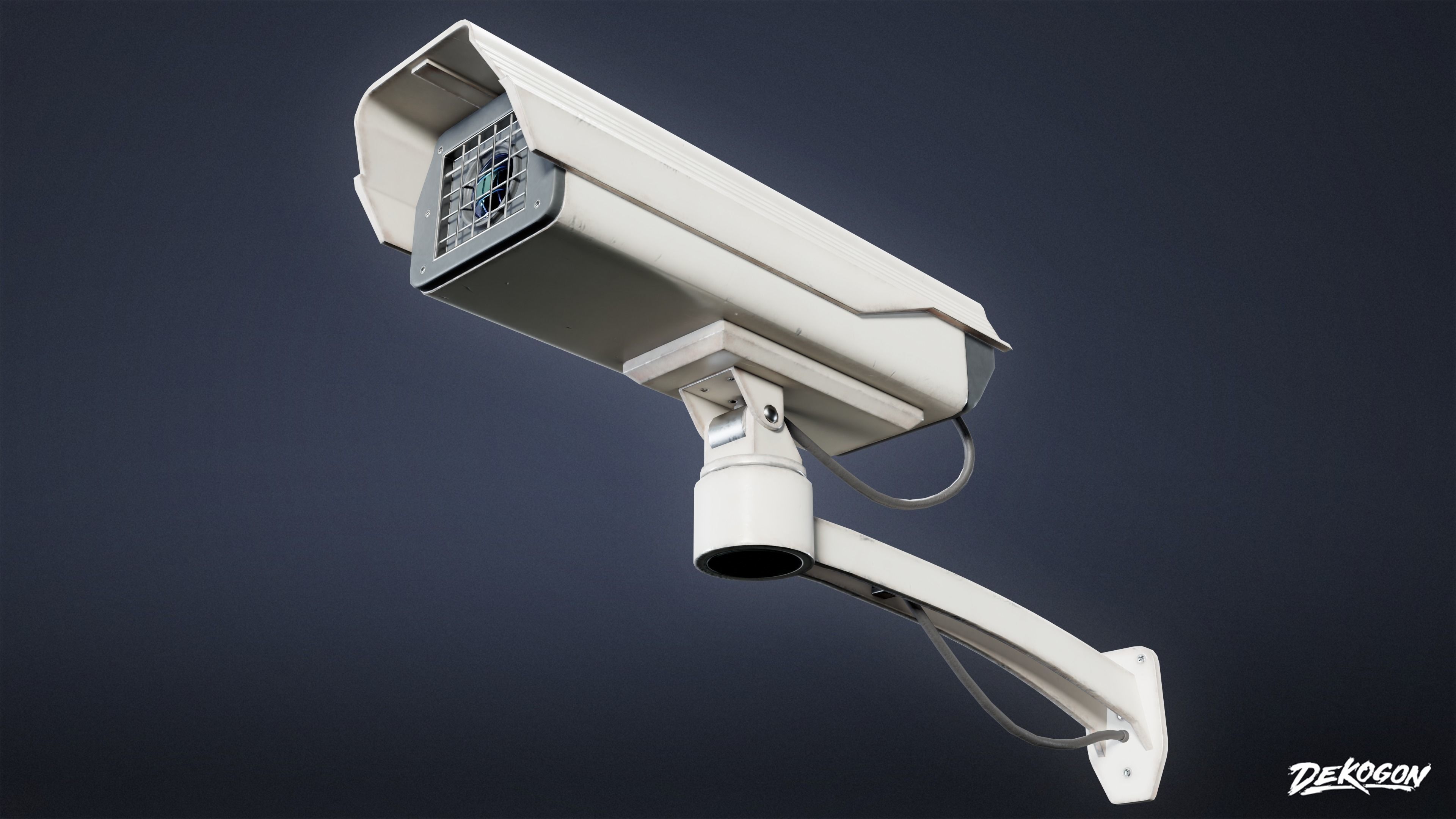 FIRING RANGE - Security Camera 01 - LOW POLY Low-poly 3D model_6