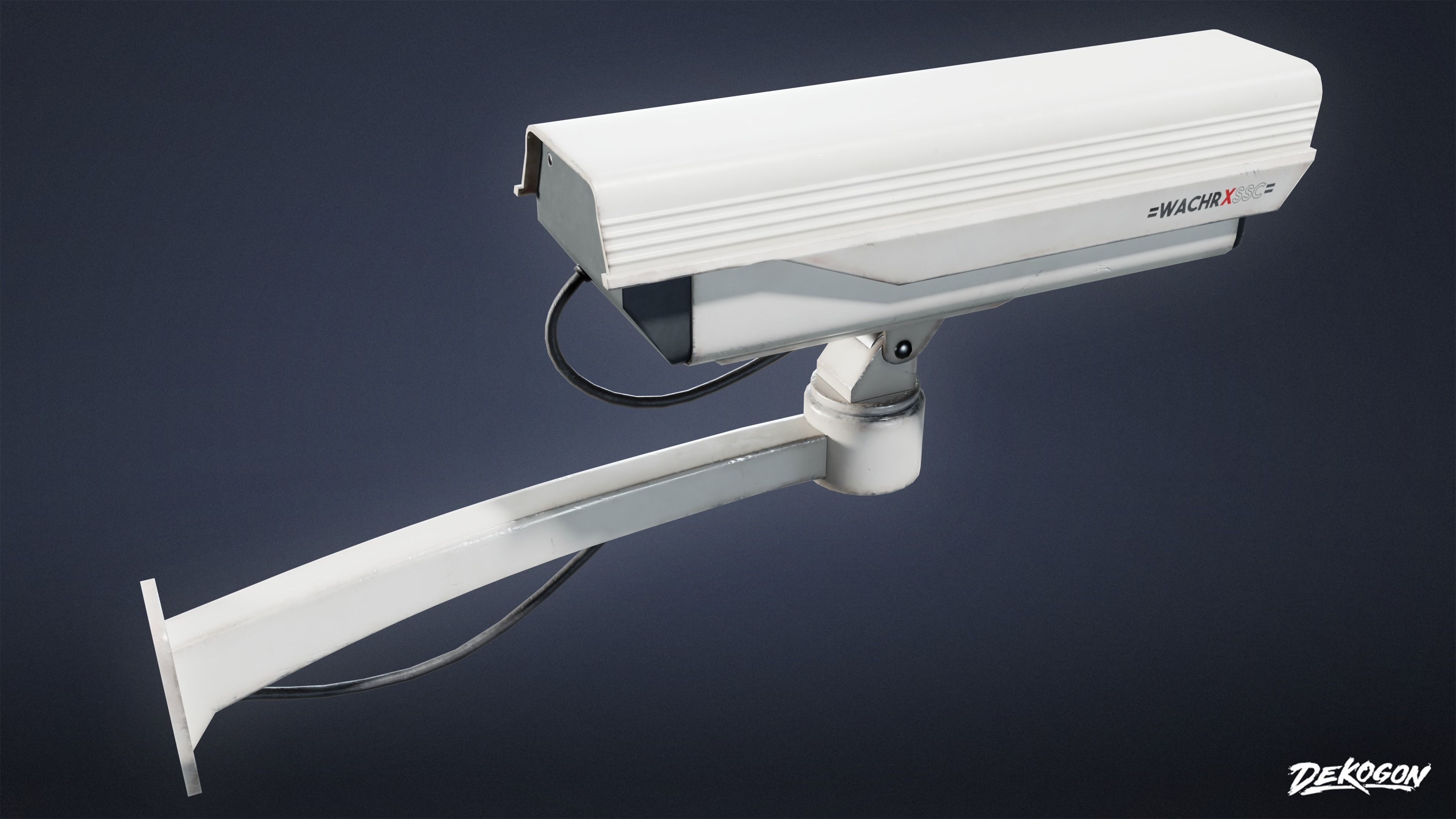 FIRING RANGE - Security Camera 01 - LOW POLY Low-poly 3D model_5