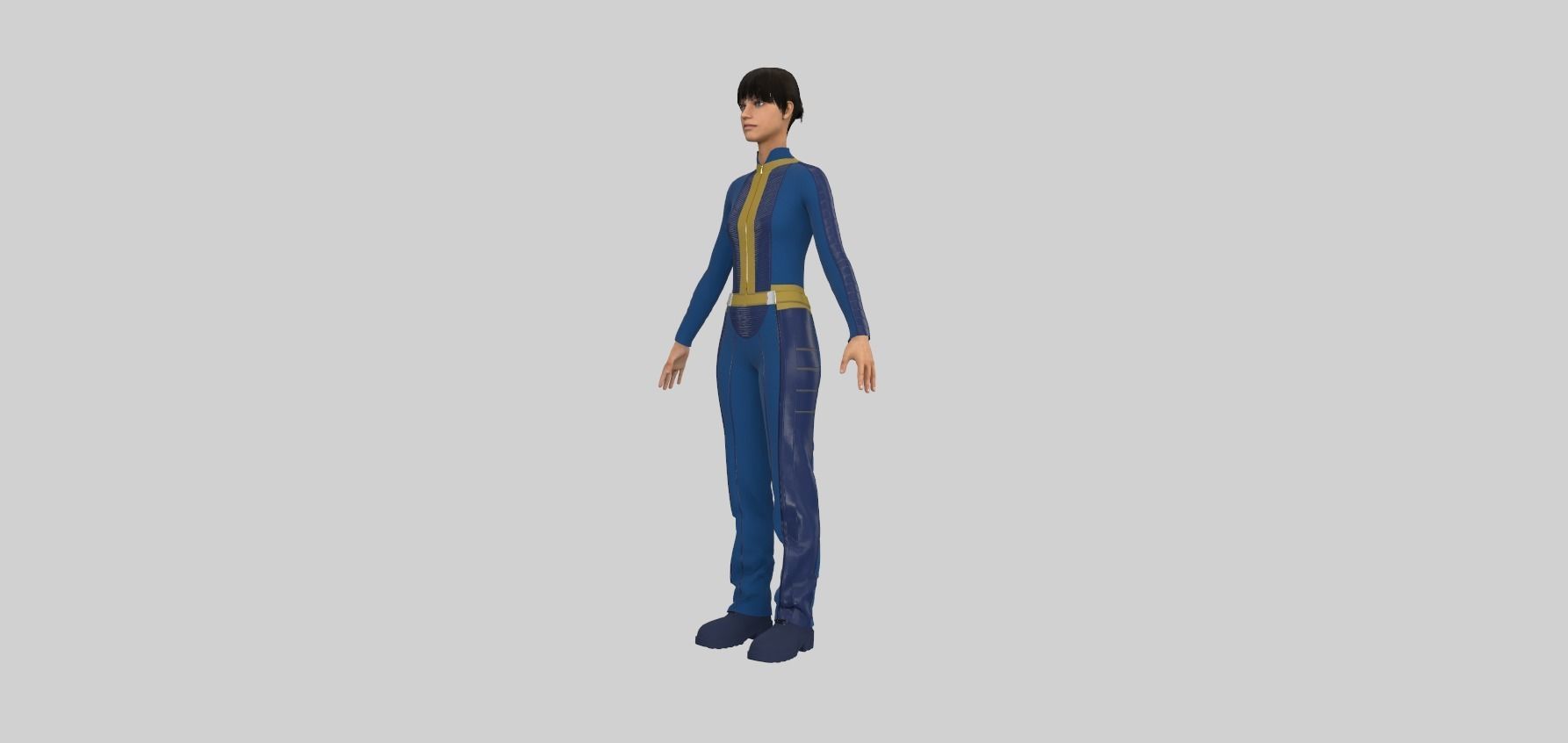 Fallout inspired jumpsuit 3D model_20