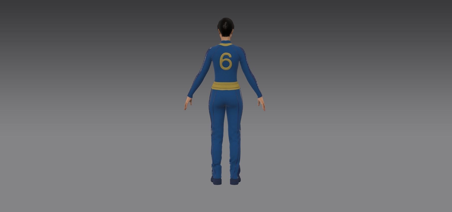 Fallout inspired jumpsuit 3D model_3