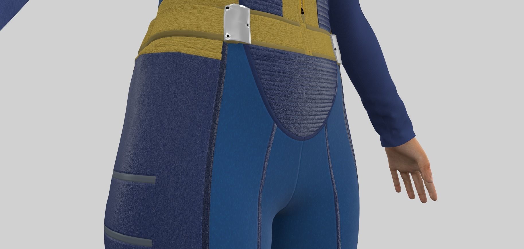 Fallout inspired jumpsuit 3D model_35