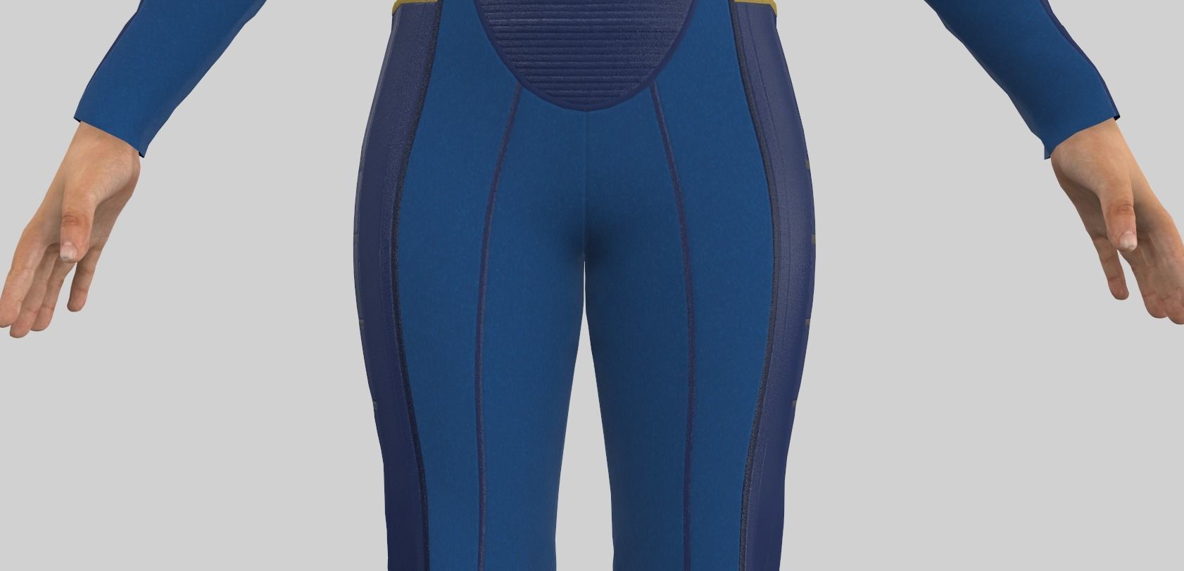 Fallout inspired jumpsuit 3D model_12