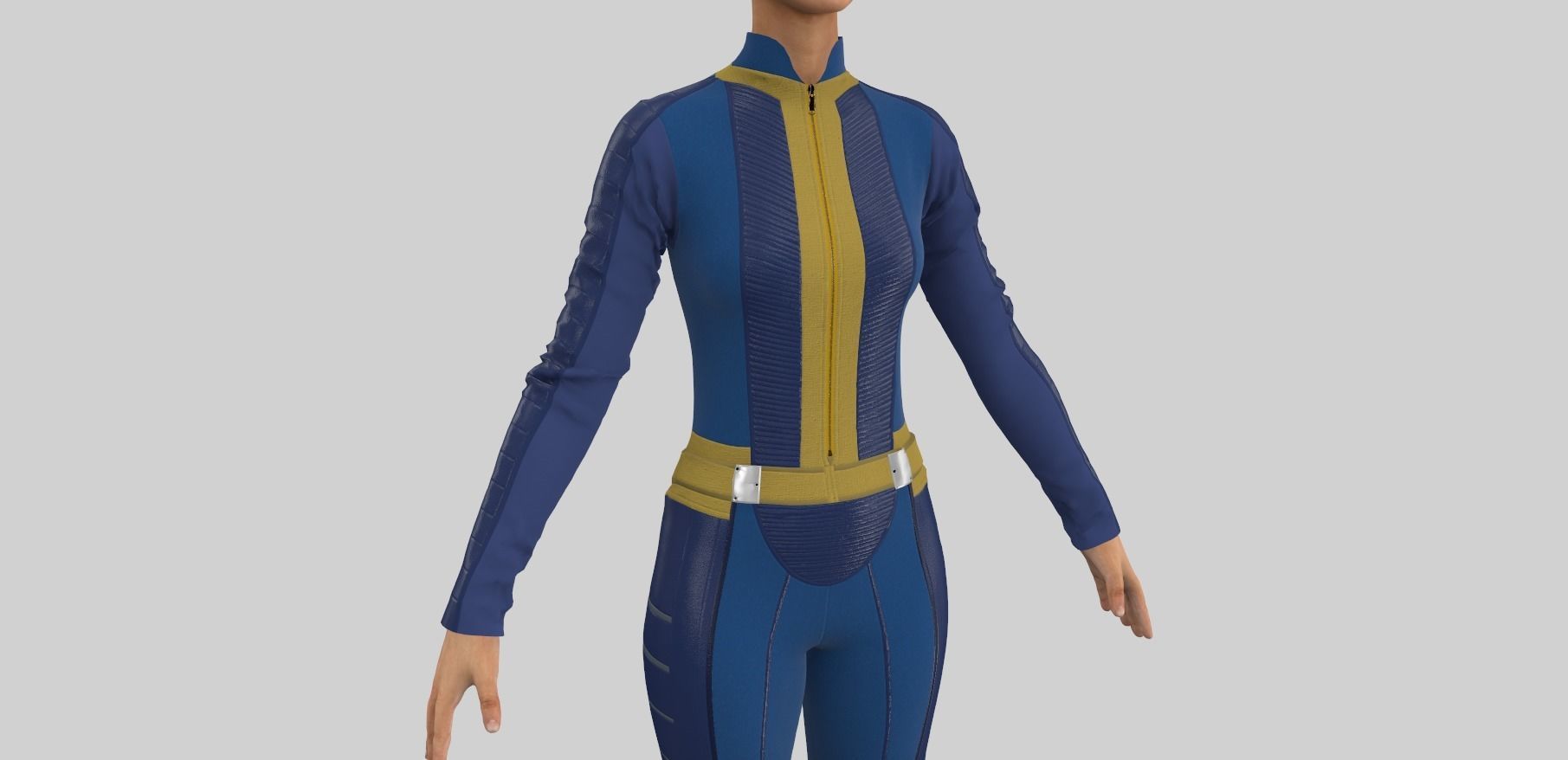 Fallout inspired jumpsuit 3D model_38
